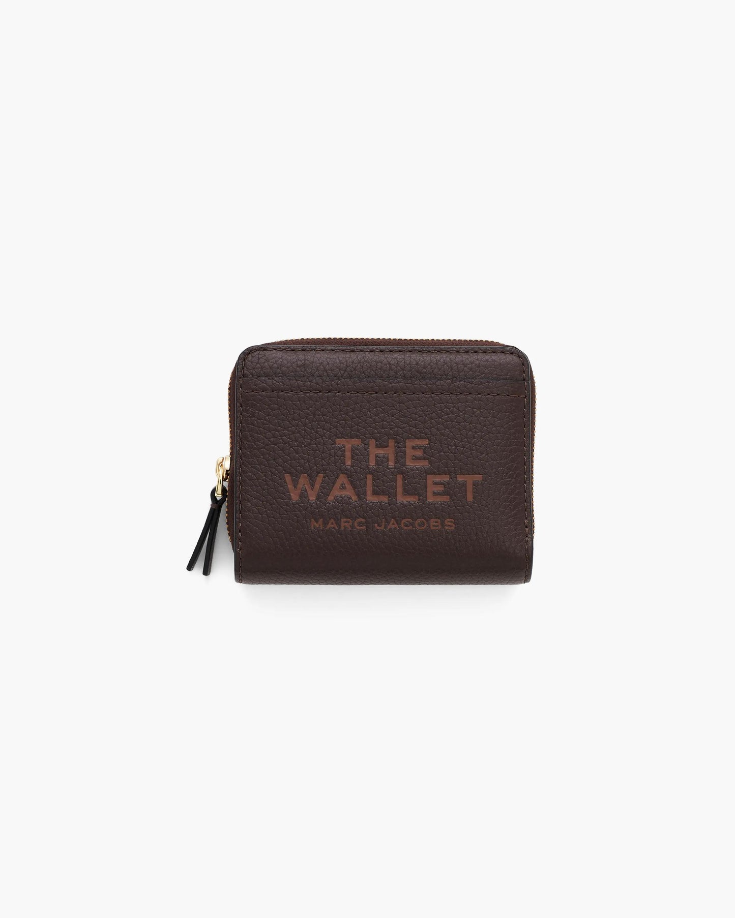 Carteira Marc Jacobs The Leather Mini Compact Wallet, Couro Legítimo, cor Ganache (Marrom), vista frontal | Original Exports