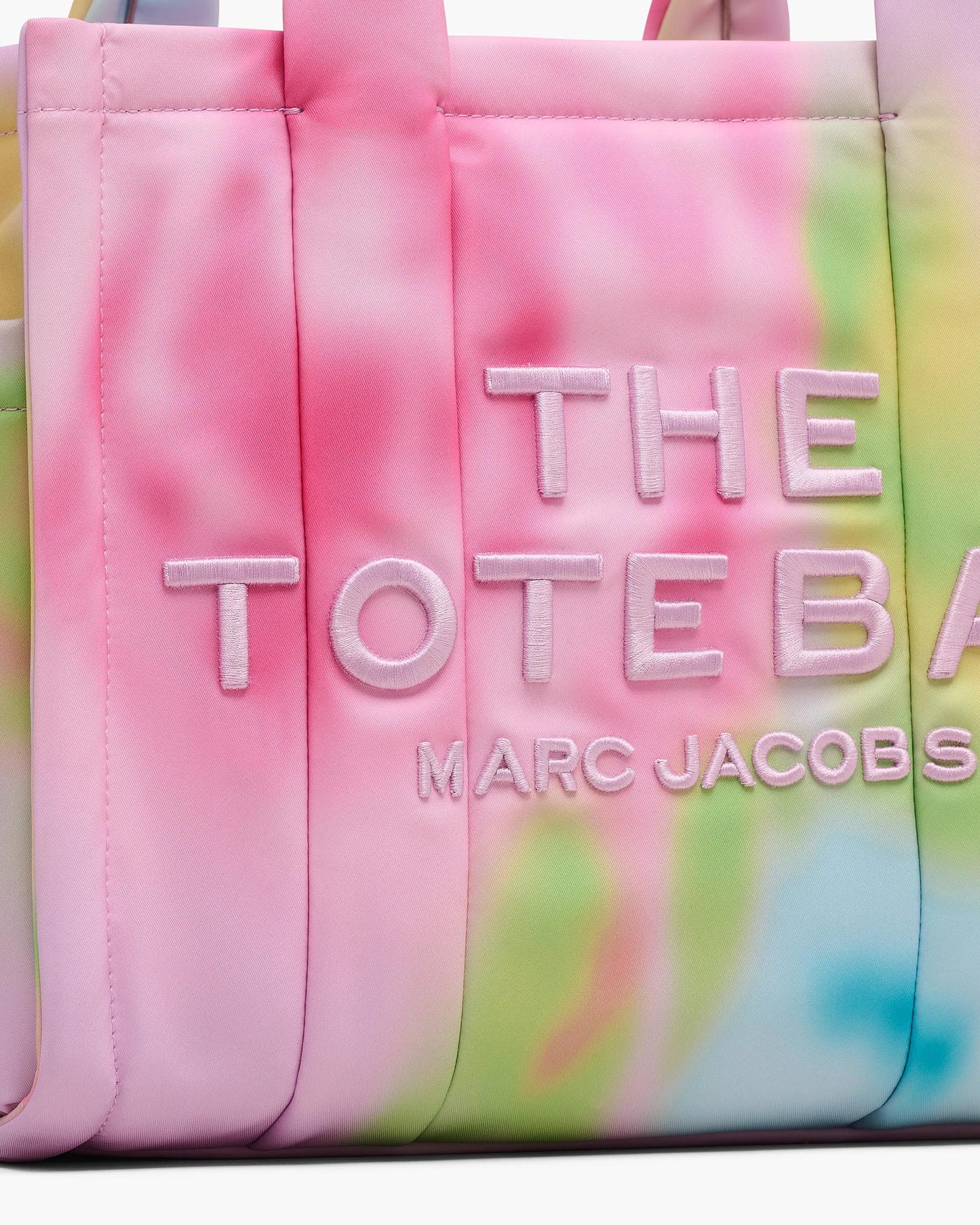 Bolsa Marc Jacobs The Blurred Floral Medium Puffy Nylon Tote Bag, Nylon acolchoado, cor Rosa Fita Multicolor, vista interna | Original Exports