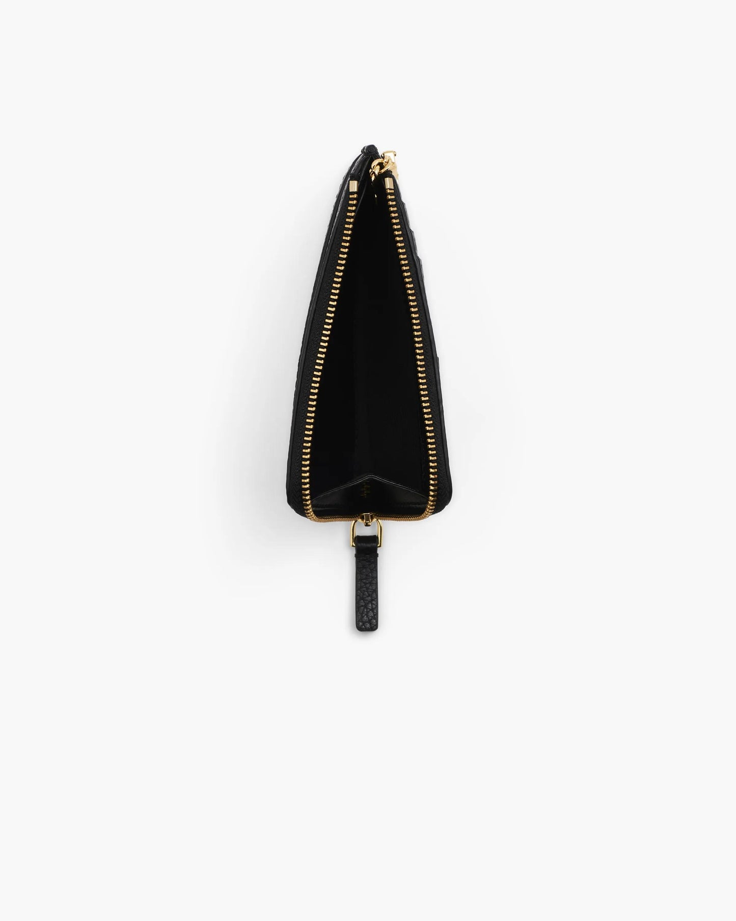 Carteira Marc Jacobs The Leather Top Zip Multi Wallet, Couro Legítimo, cor Preto, vista lateral | Original Exports