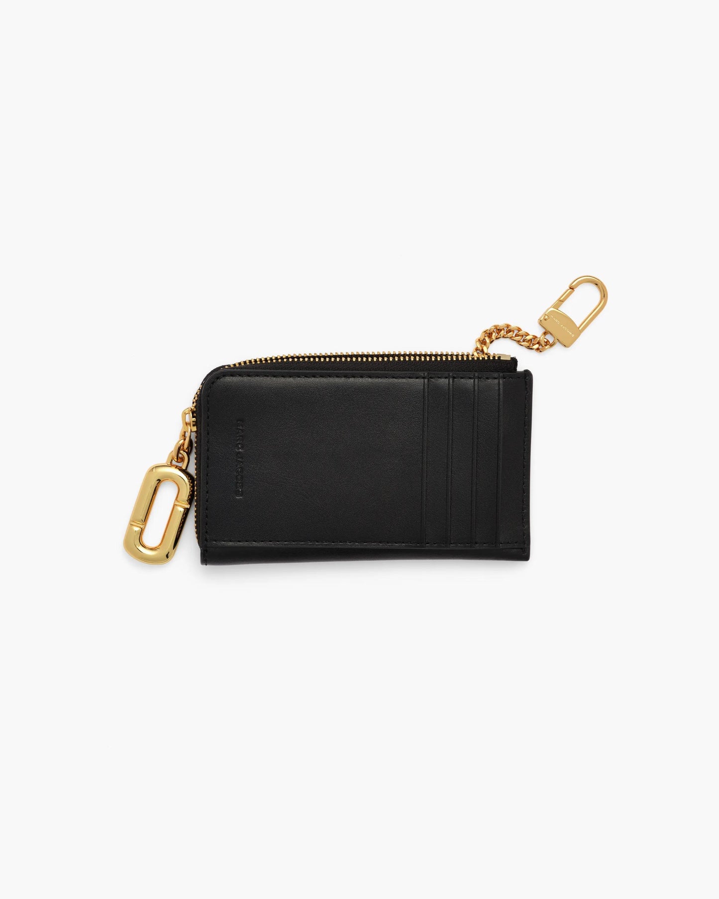 Carteira Marc Jacobs Scene Top Zip Multi Wallet, Couro Legítimo Liso, cor Preto, detalhe do material | Original Exports