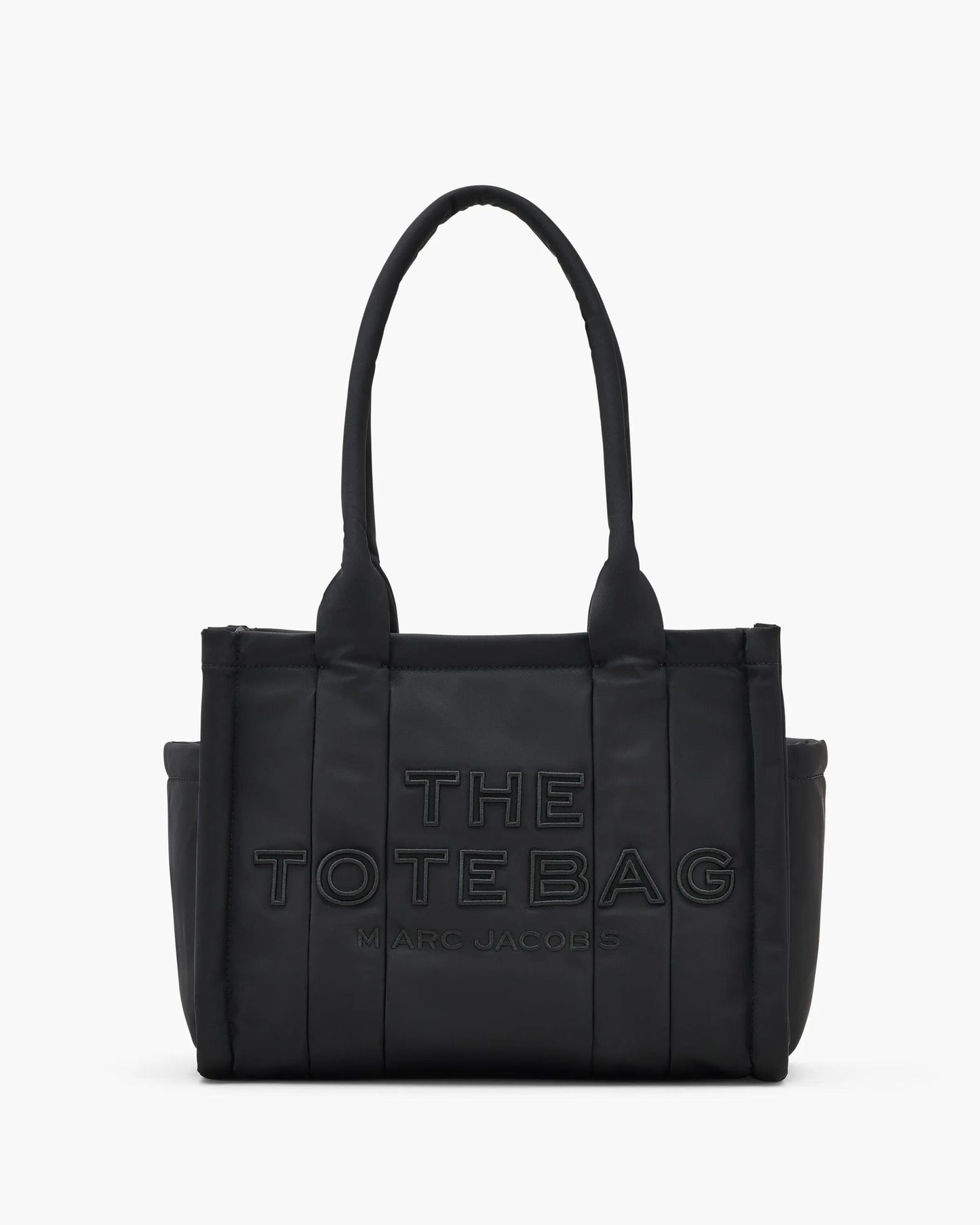 Bolsa Marc Jacobs The Puffy Nylon Medium Tote Bag, Nylon acolchoado, cor Preto, vista frontal | Original Exports