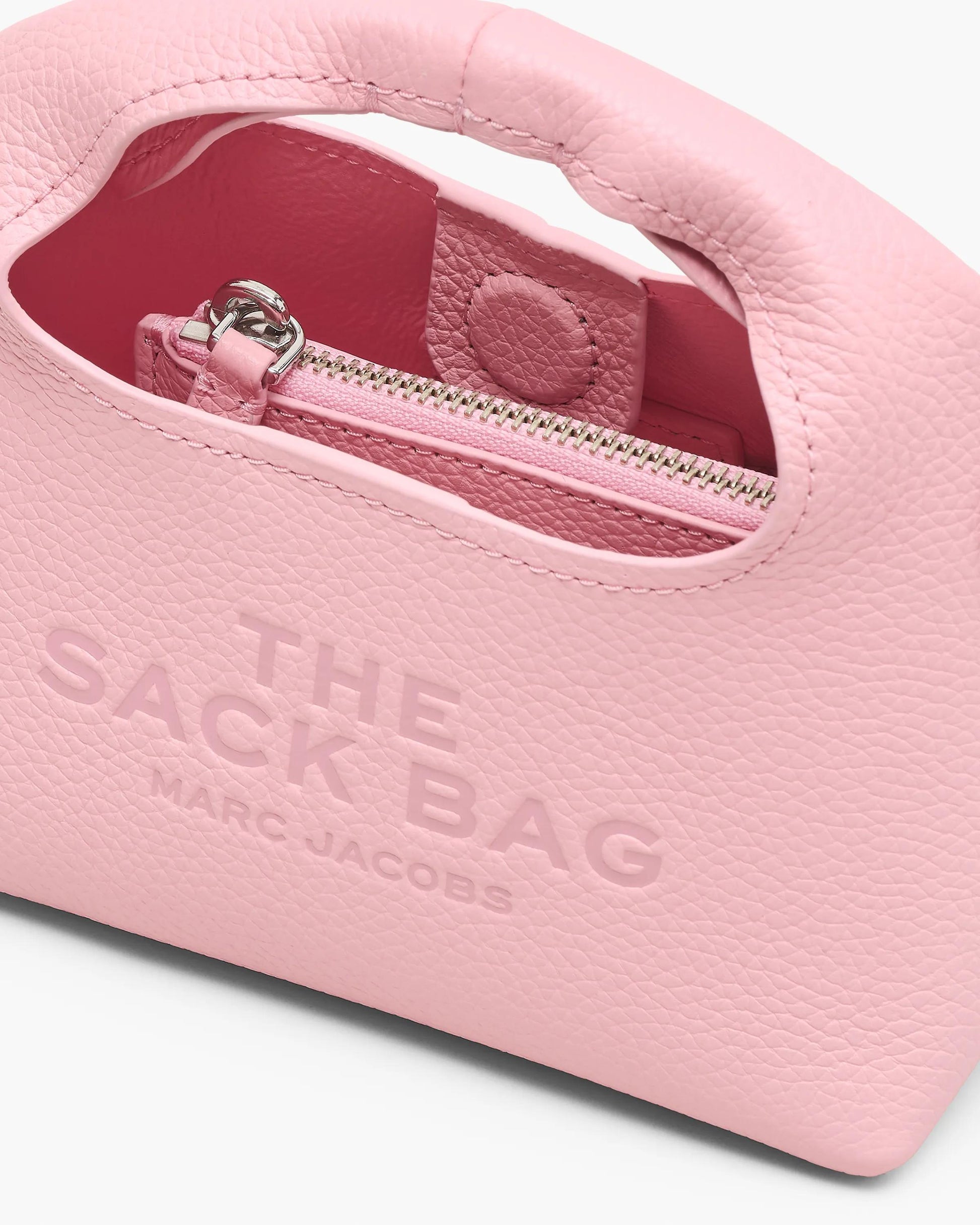 Bolsa Marc Jacobs The Micro Crossbody Sack Bag, Couro Legítimo, cor Rosa Fita, vista interna | Original Exports
