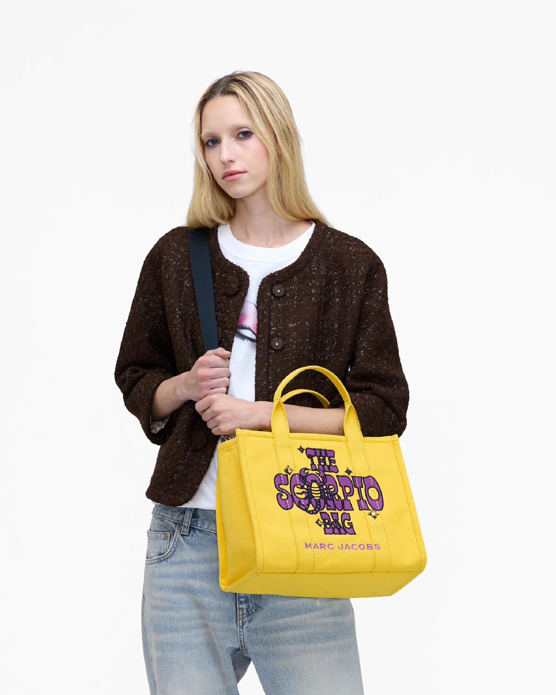 Bolsa Marc Jacobs The Zodiac Tote Bag, Lona de Algodão, cor Escorpião, vista lateral | Original Exports