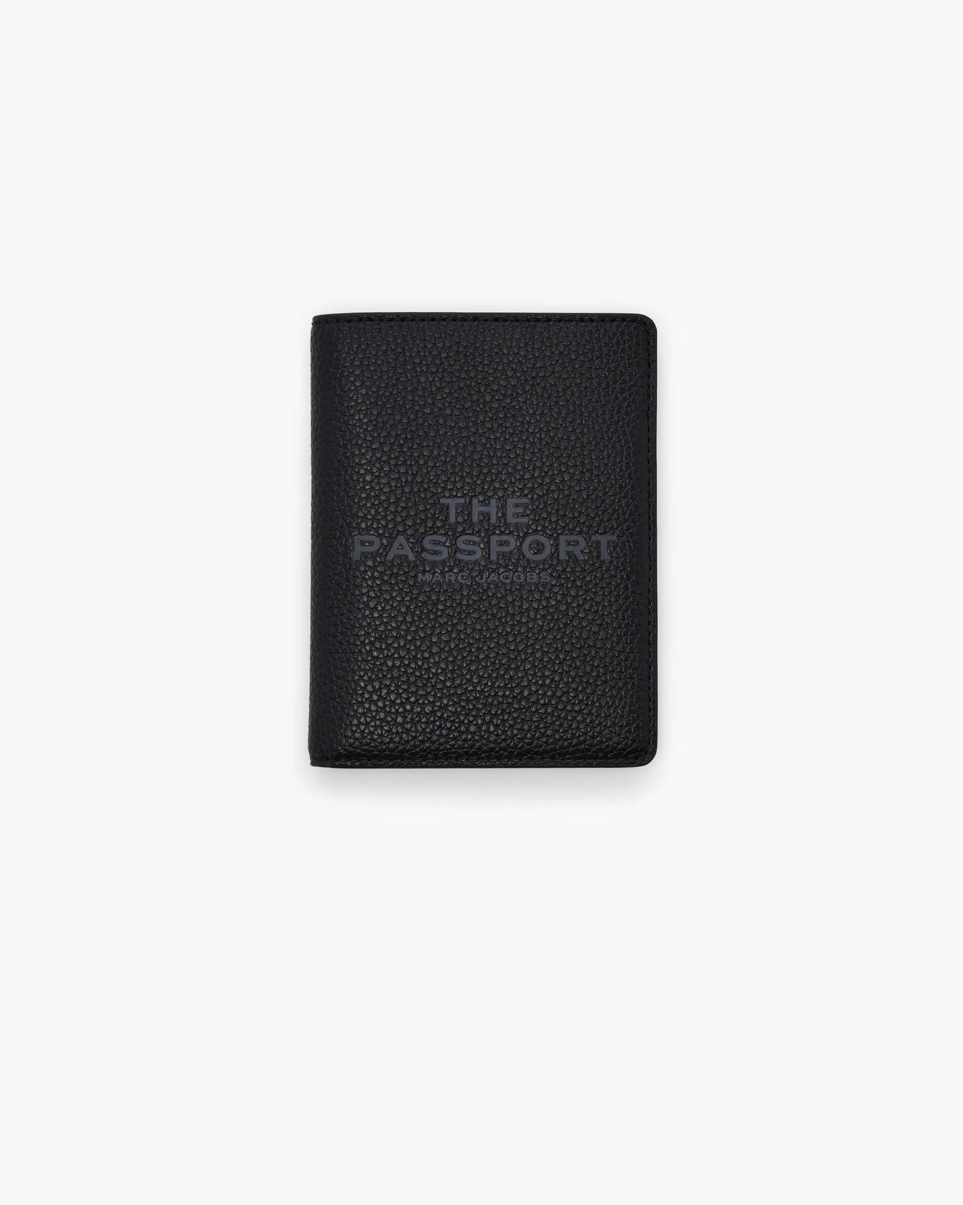 Carteira Marc Jacobs The Passport Case, Couro Martelado, cor Preto, vista frontal | Original Exports