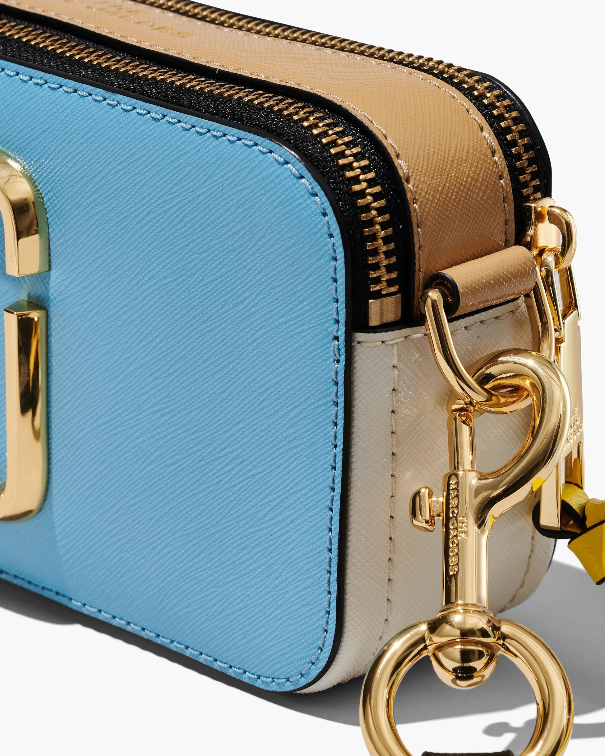 Bolsa Marc Jacobs The Snapshot Colorblock, Couro Saffiano Legítimo, cor Azul Ar Multicolor, vista interna | Original Exports