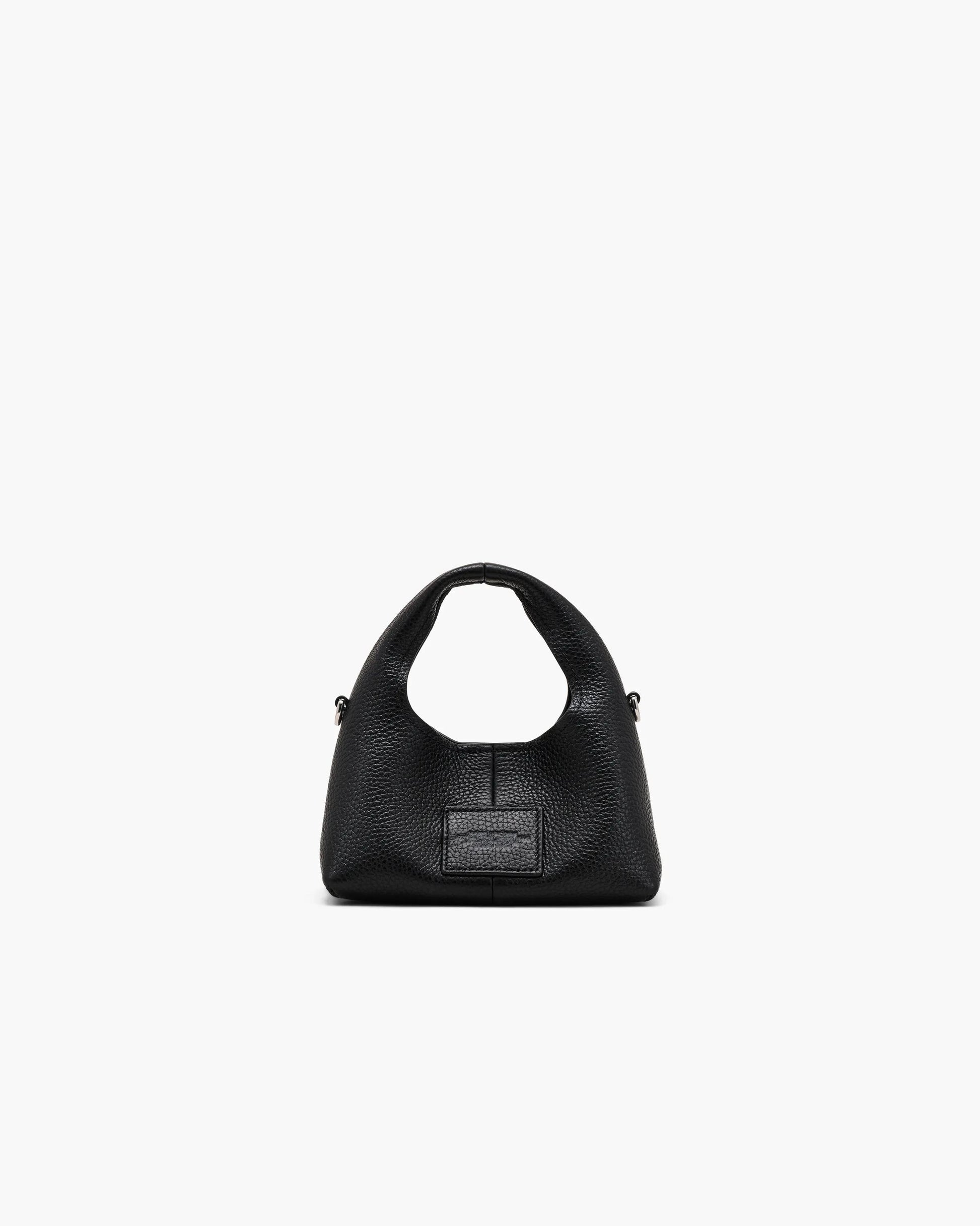 Bolsa Marc Jacobs The Micro Crossbody Sack Bag, Couro Legítimo, cor Preto, detalhe do material | Original Exports
