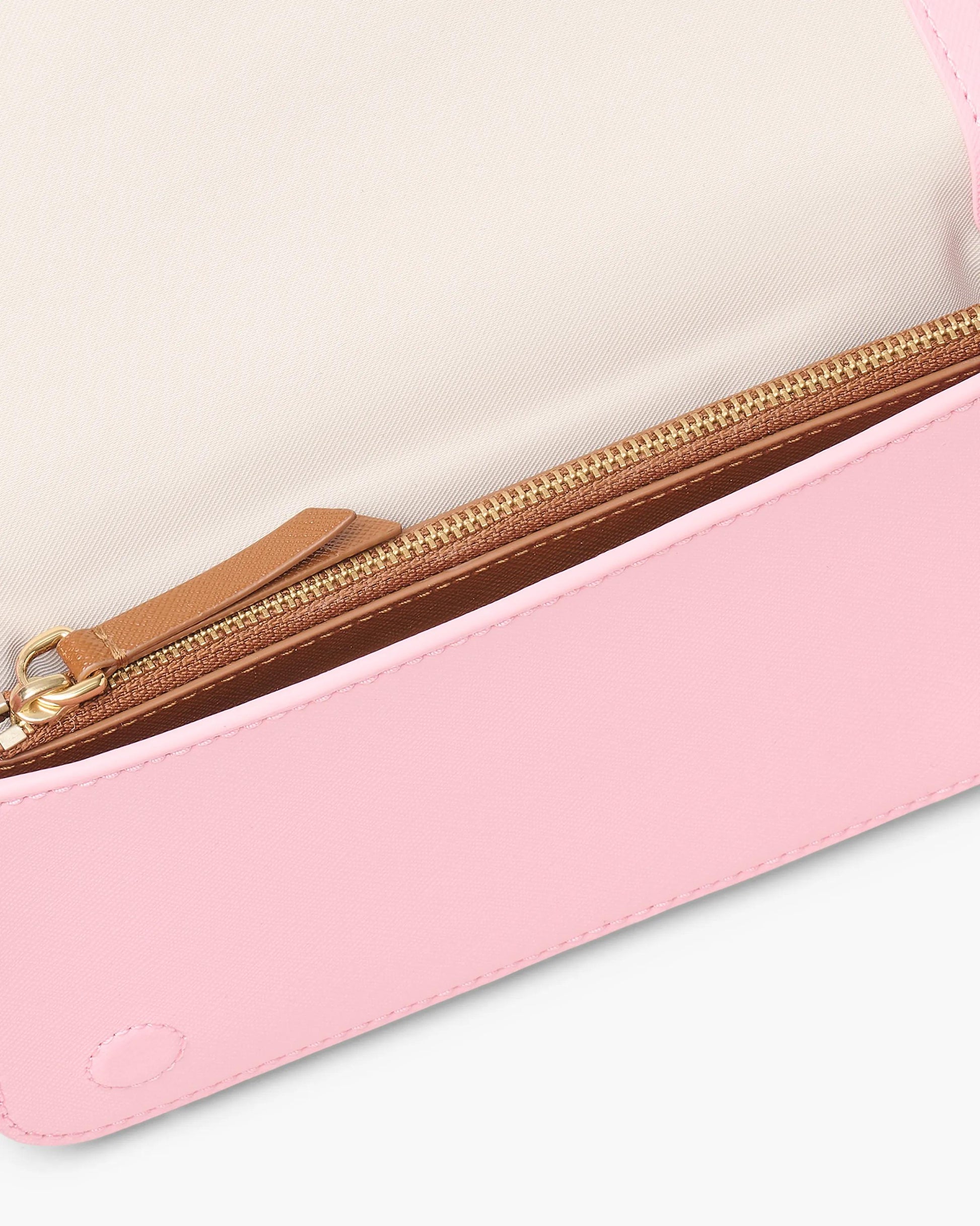 Bolsa Marc Jacobs The Snapshot Wallet On Chain, Couro Saffiano Legítimo, cor Rosa Pó Multicolor, vista interna | Original Exports