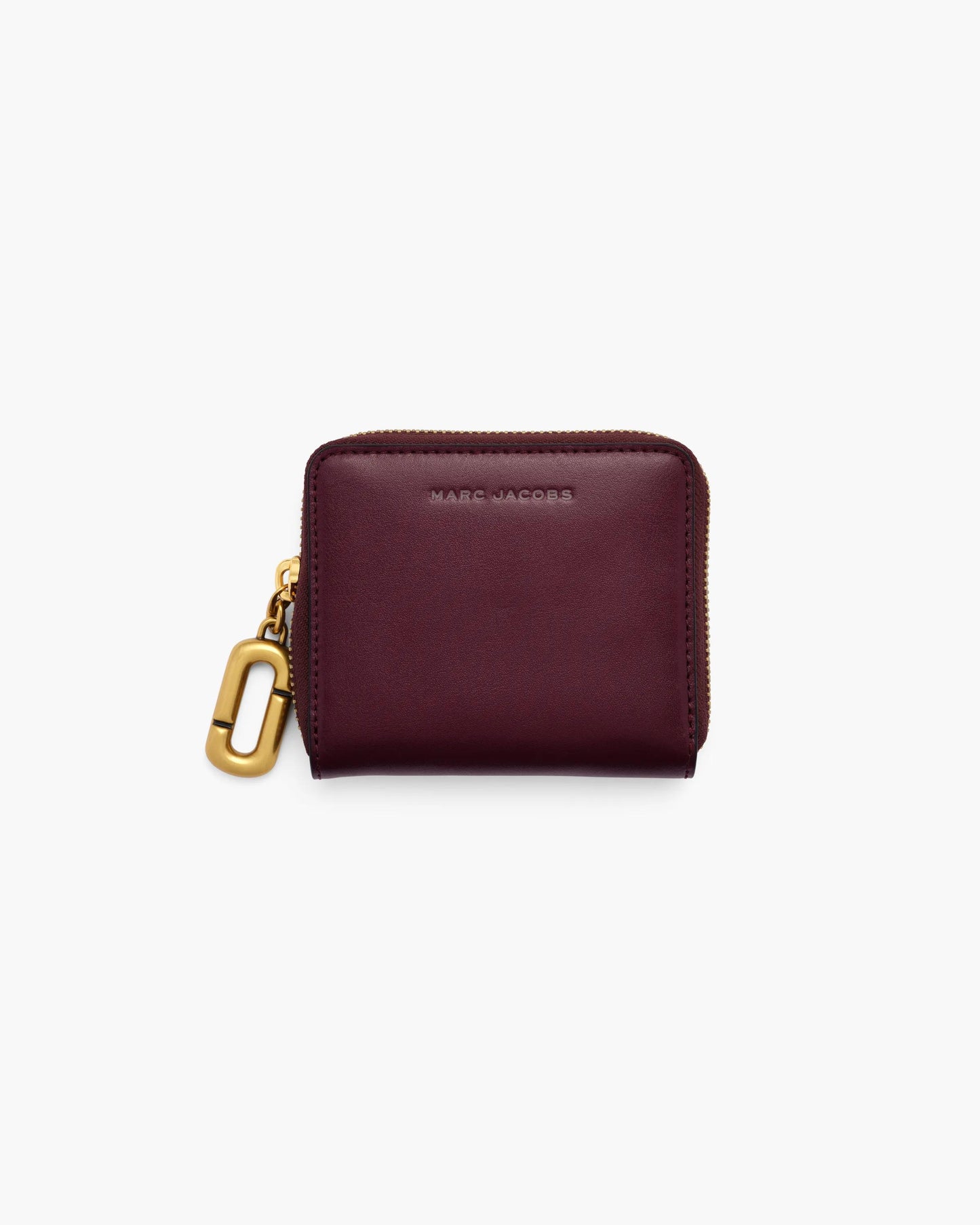 Carteira Marc Jacobs Scene Slim Compact Wallet, Couro Legítimo Liso, cor Vinho Tinto Escuro, vista frontal | Original Exports