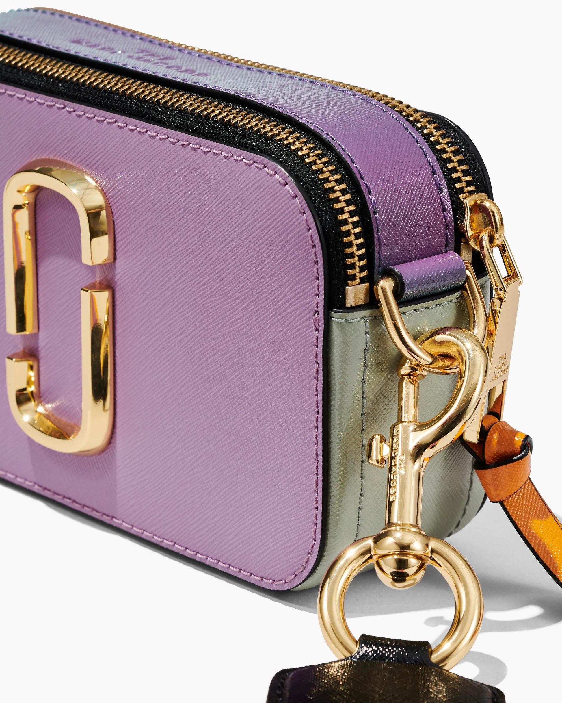 Bolsa Marc Jacobs The Snapshot Colorblock, Couro Saffiano Legítimo, cor Orquídea Real Multicolor, vista interna | Original Exports