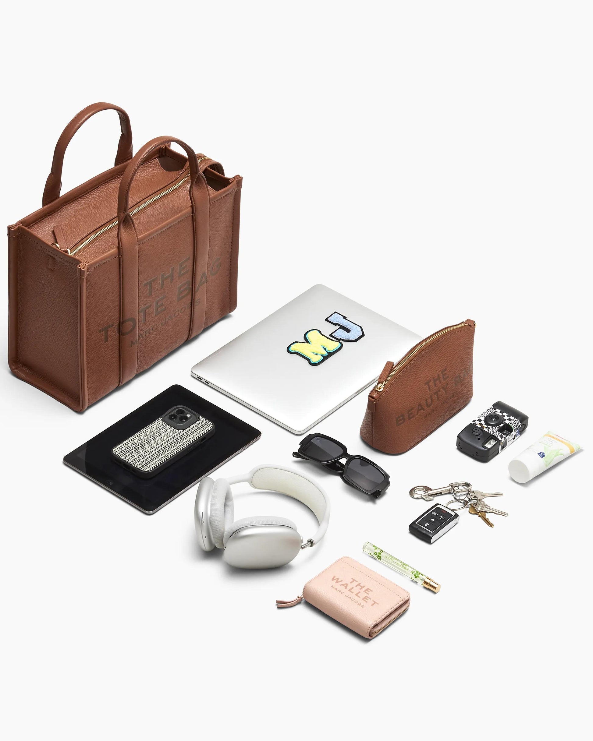 Bolsa Marc Jacobs The Leather Medium Tote Bag, Couro Legítimo, cor Lilás, vista interna | Original Exports