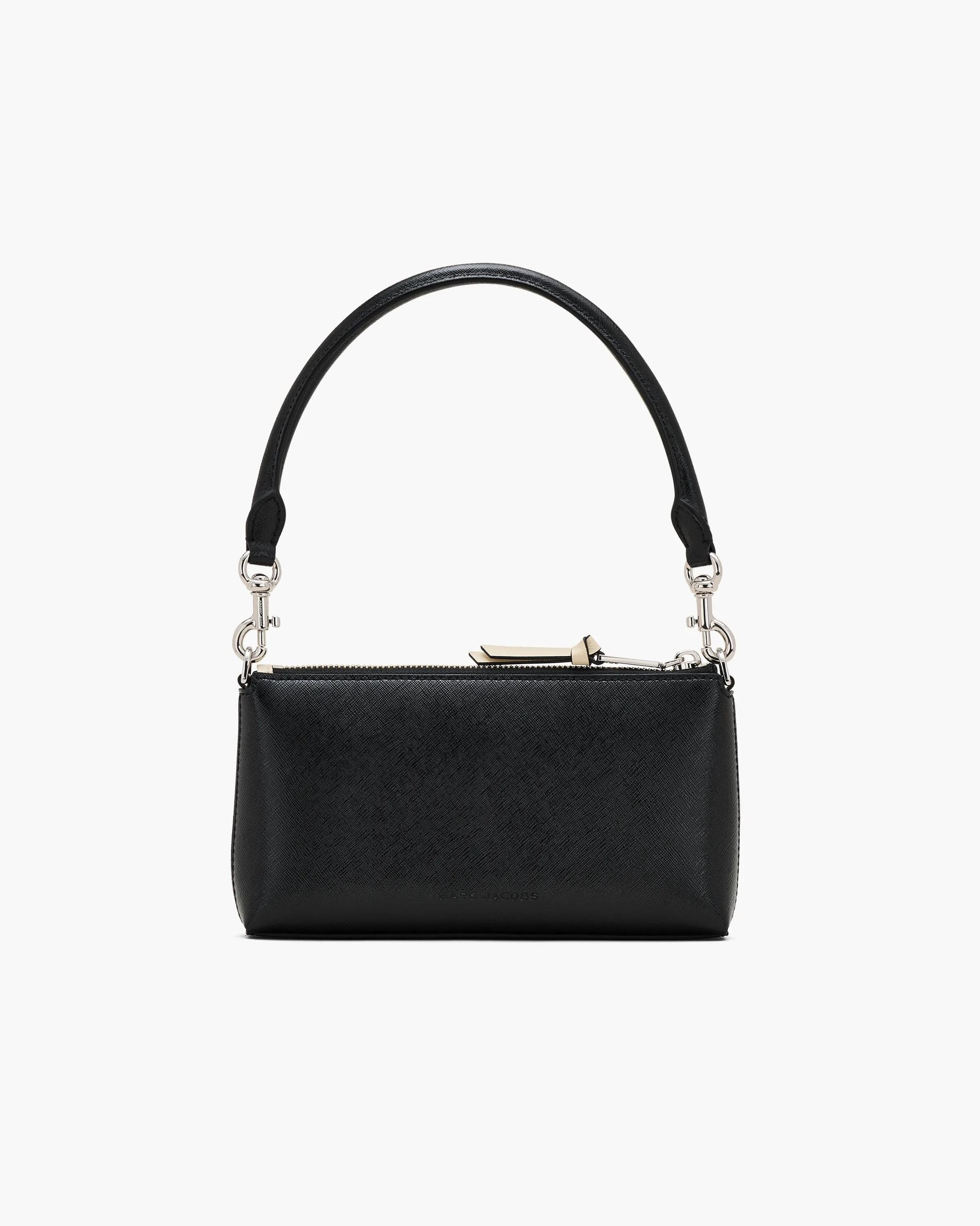 Bolsa Marc Jacobs The Snapshot Convertible Shoulder Bag, Couro Saffiano Legítimo texturizado, cor Branco Nuvem Multicolor, vista lateral | Original Exports