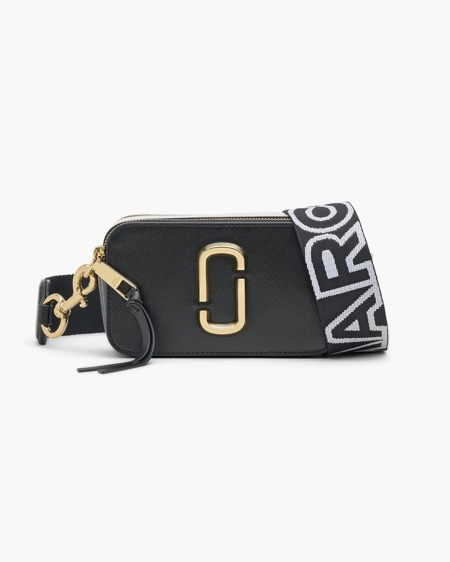 Bolsa Marc Jacobs The Snapshot Jacquard, Tecido Jacquard Estampado, cor Preto Multicolor, vista frontal | Original Exports