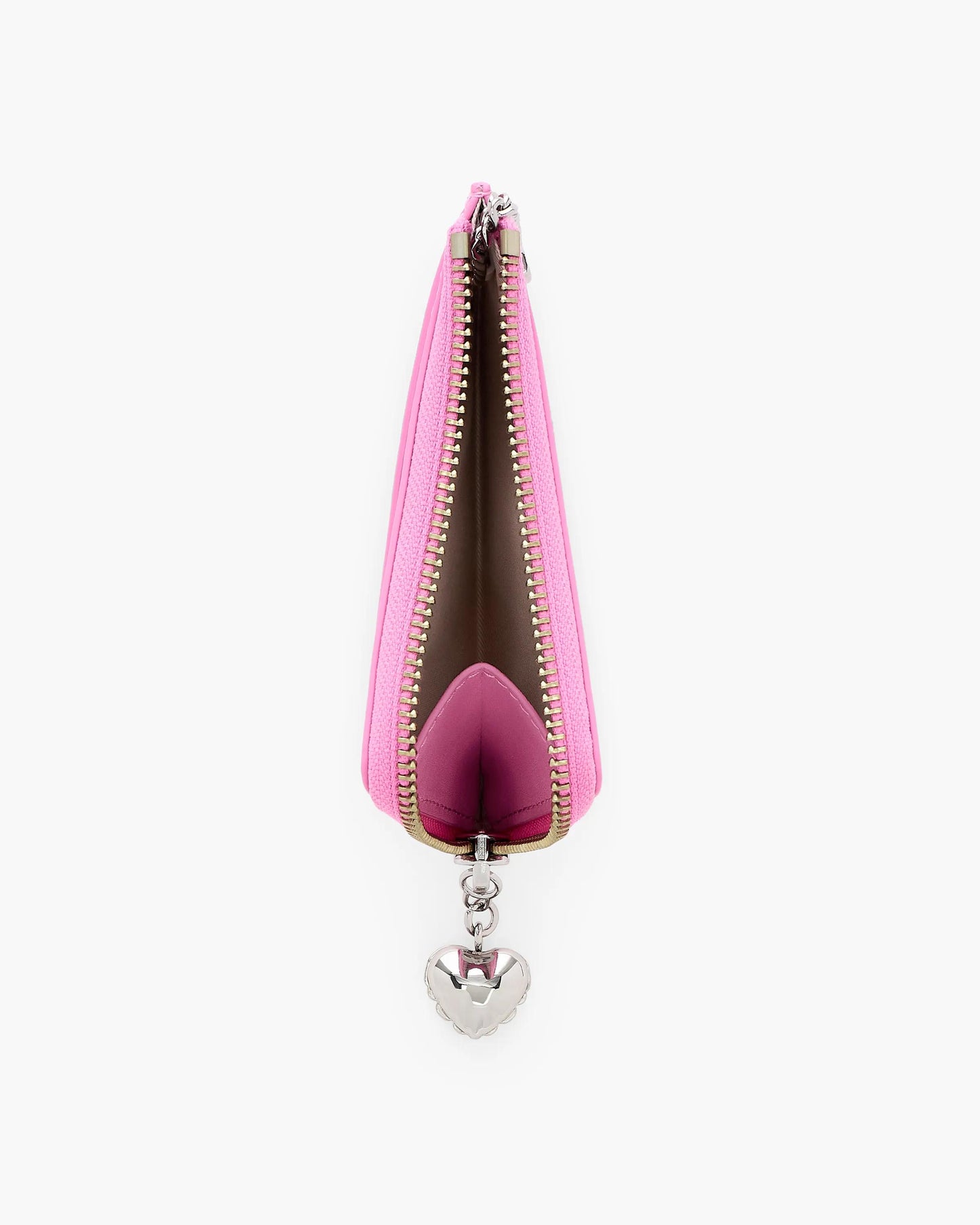 Carteira Marc Jacobs The Perfect Everyday Top Zip Wallet, Couro Legítimo Liso, cor Rosa Prisma, vista lateral | Original Exports