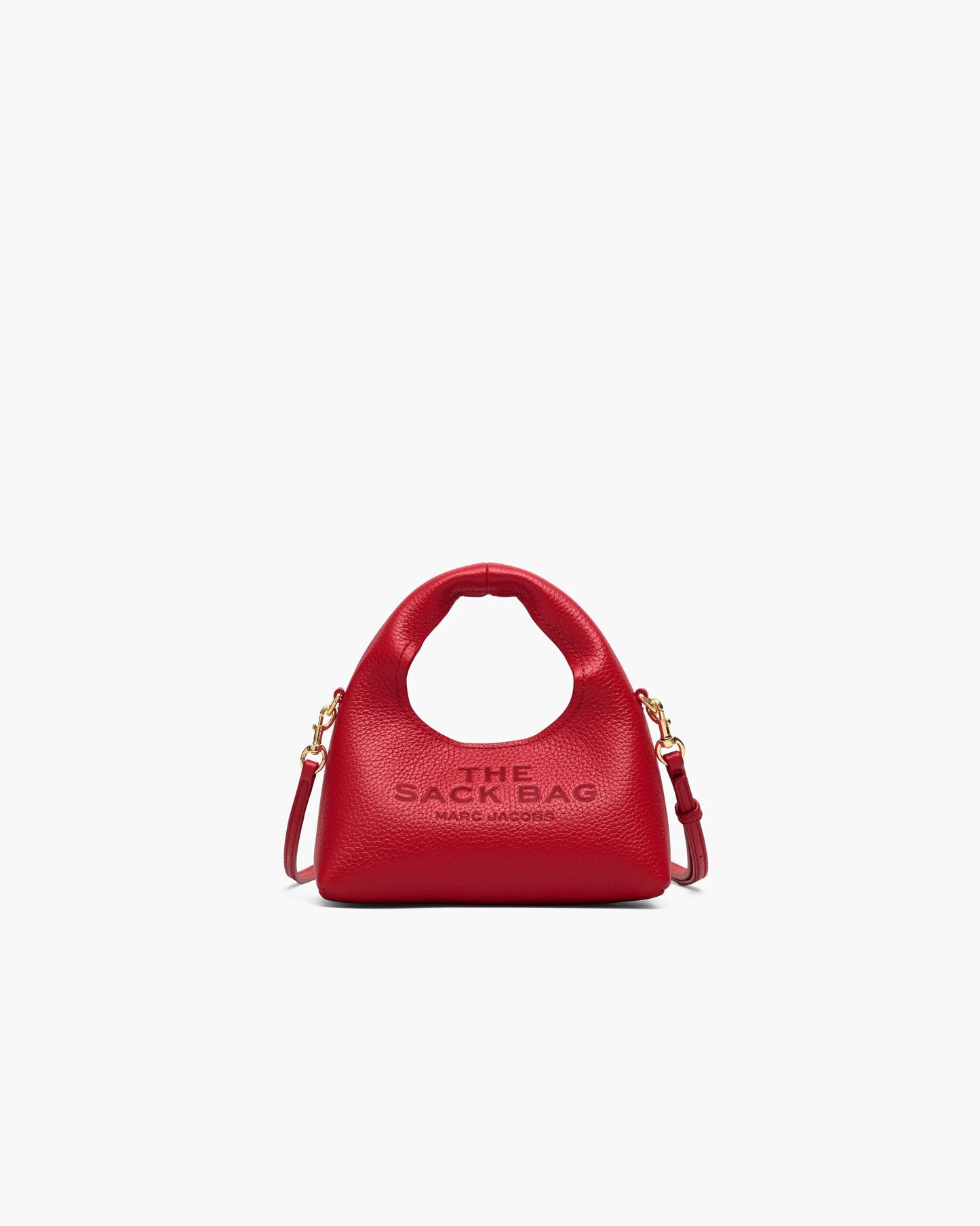 Bolsa Marc Jacobs The Micro Crossbody Sack Bag, Couro Legítimo, cor Vermelho Intenso, vista frontal | Original Exports