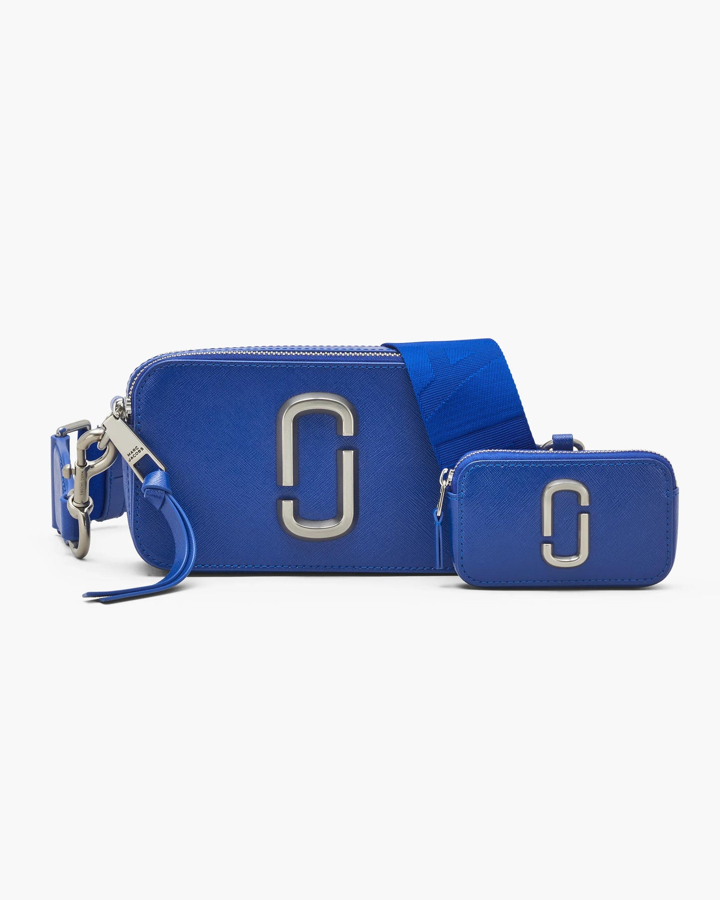 Bolsa Marc Jacobs The Utility Snapshot, Couro Saffiano Legítimo, cor Cobalto, vista frontal | Original Exports