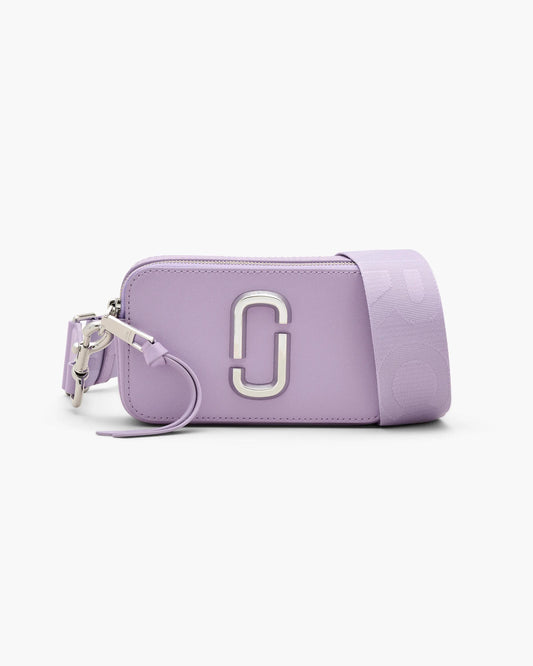 Bolsa Marc Jacobs The Snapshot, Couro Saffiano Legítimo, cor Lilás, vista frontal | Original Exports