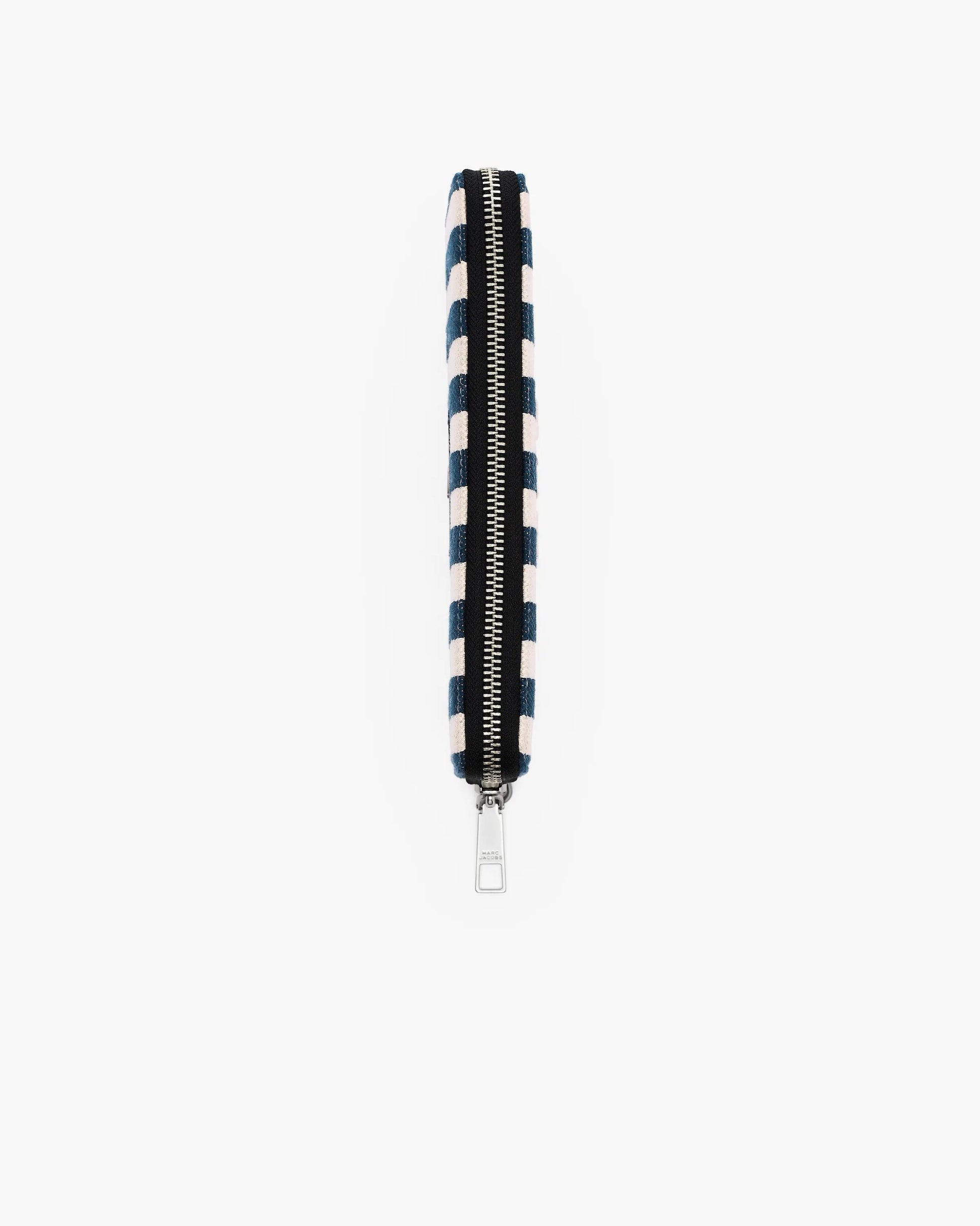 Carteira Marc Jacobs The Stripe Canvas Continental Wallet, Lona Listrada, cor Azul Mar Multicolor, vista interna | Original Exports