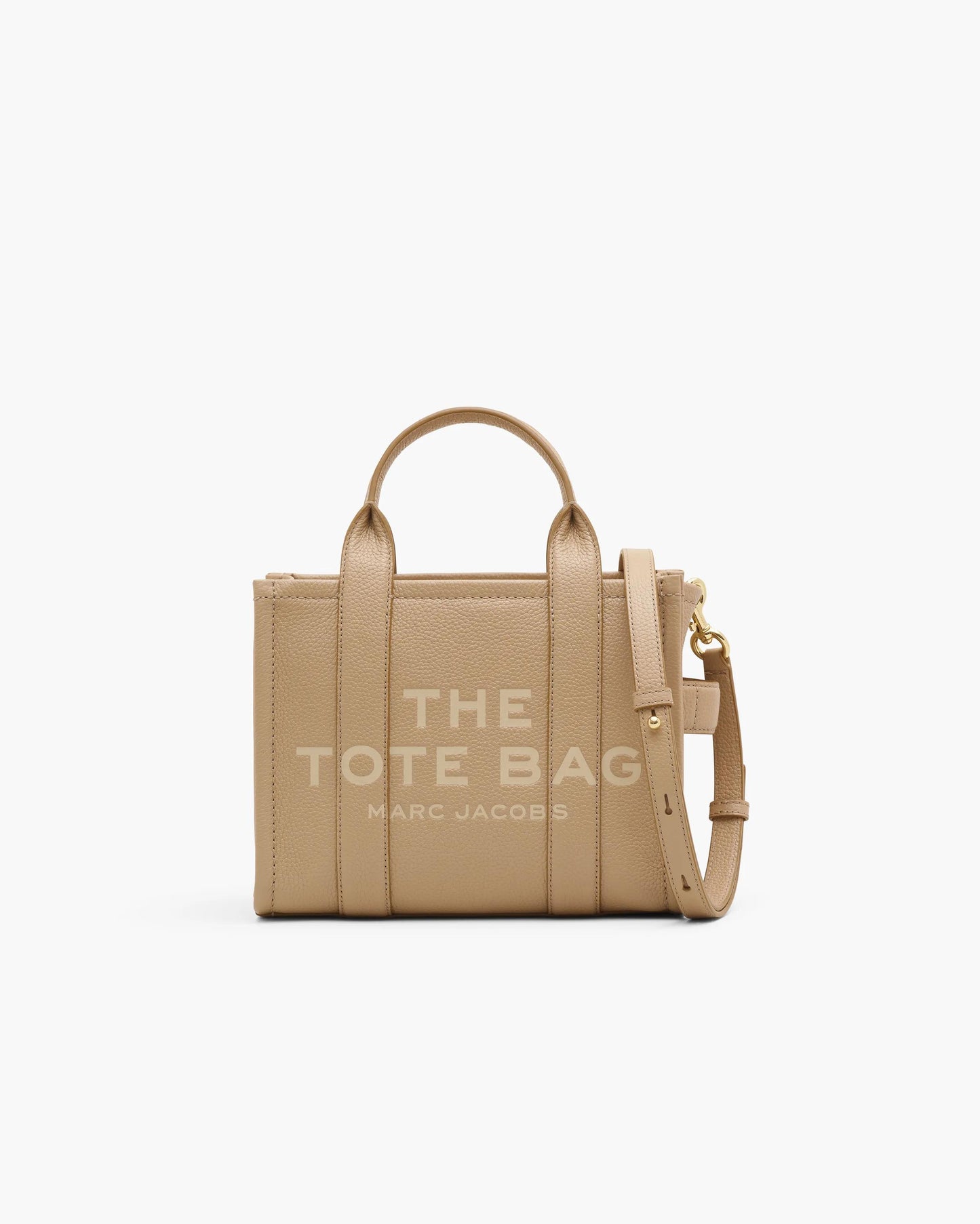 Bolsa Marc Jacobs The Leather Small Tote Bag, Couro Legítimo, cor Camelo, vista frontal | Original Exports