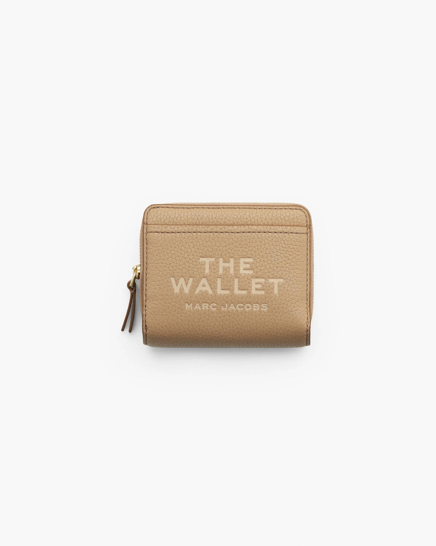 Carteira Marc Jacobs The Leather Mini Compact Wallet, Couro Legítimo, cor Camelo, vista frontal | Original Exports