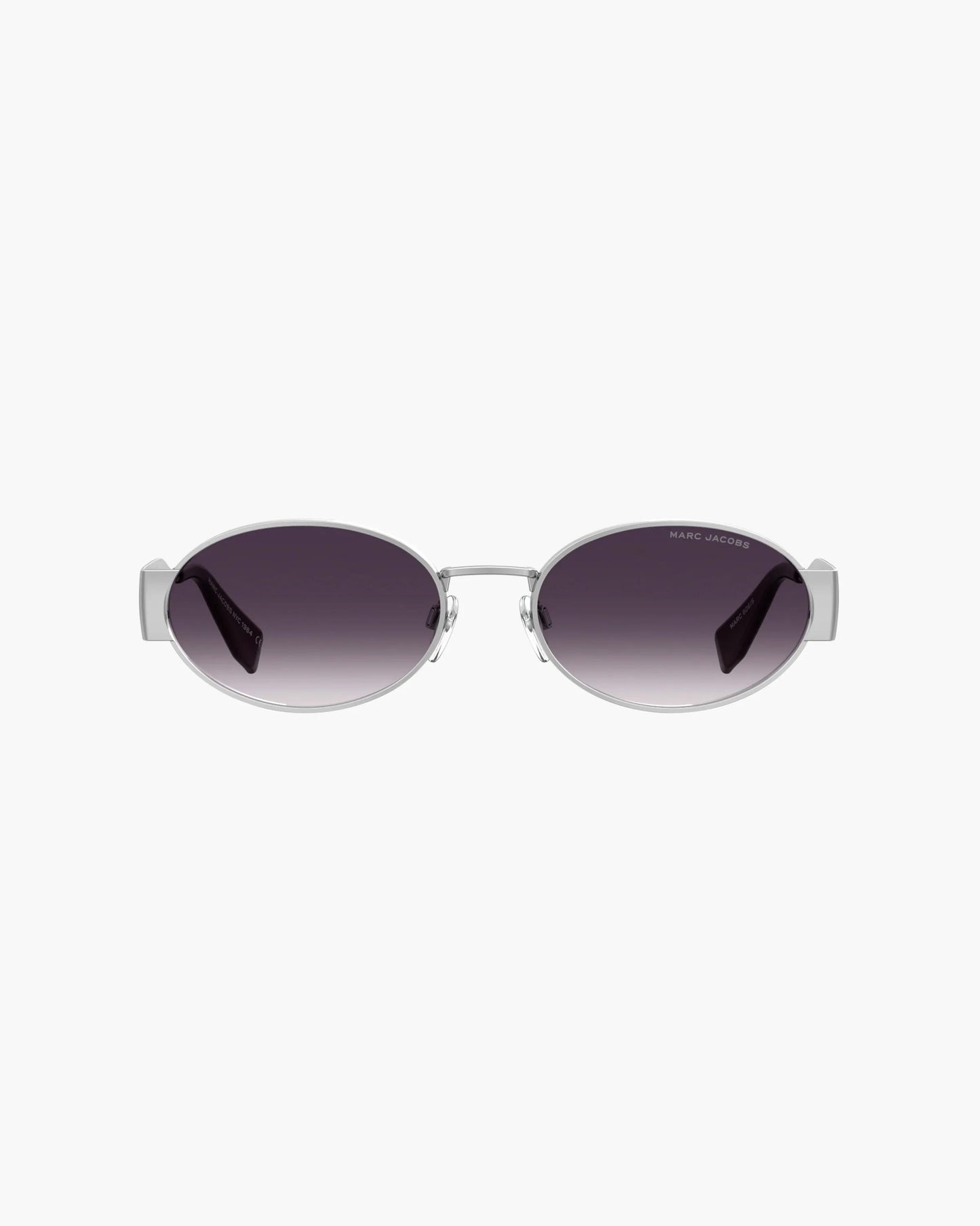 Óculos de Sol Marc Jacobs The Classic Logo Round Sunglasses, Metal, cor Prata, detalhe da haste | Original Exports