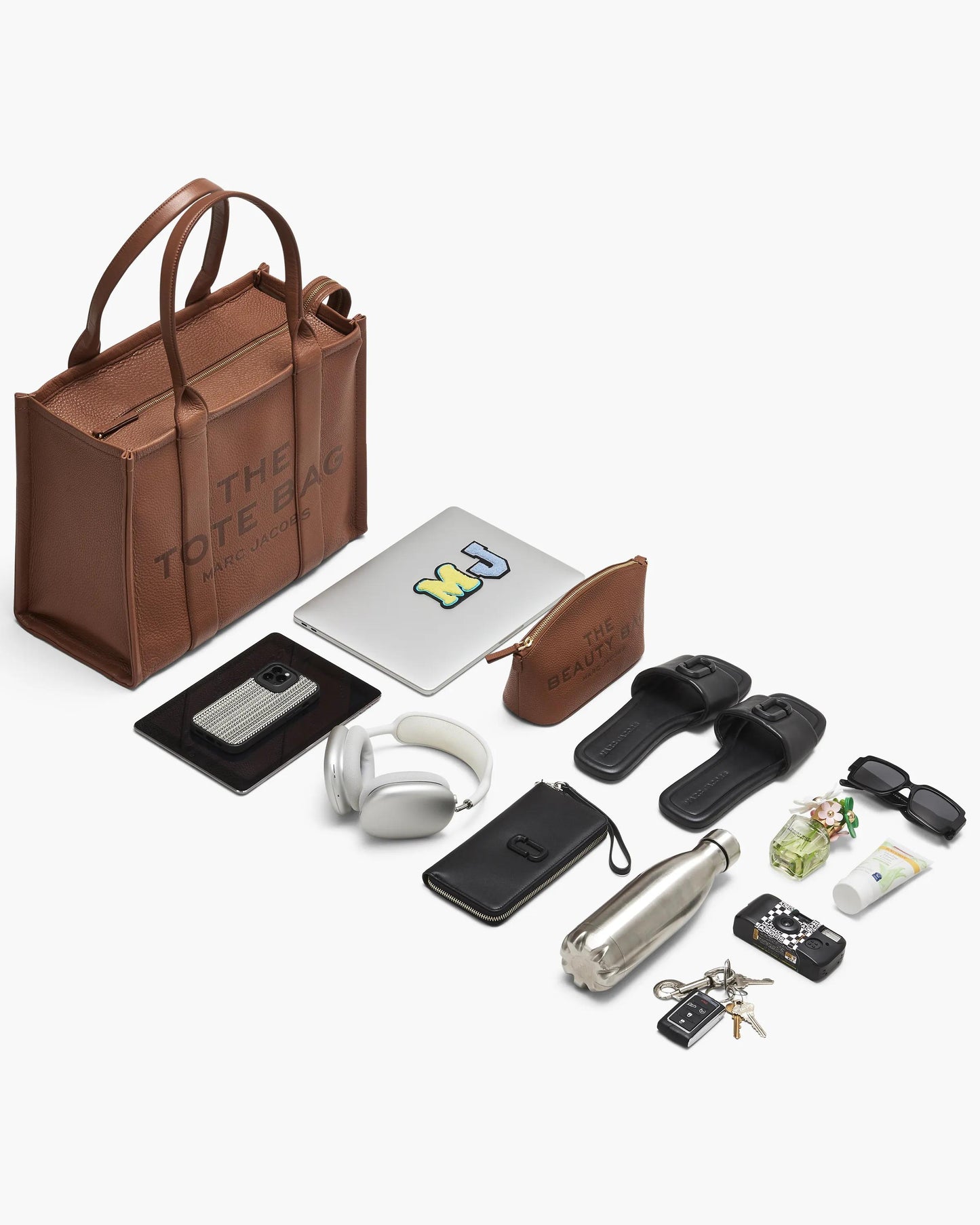 Bolsa Marc Jacobs The Leather Large Tote Bag, Couro Legítimo, cor Preto, vista interna | Original Exports