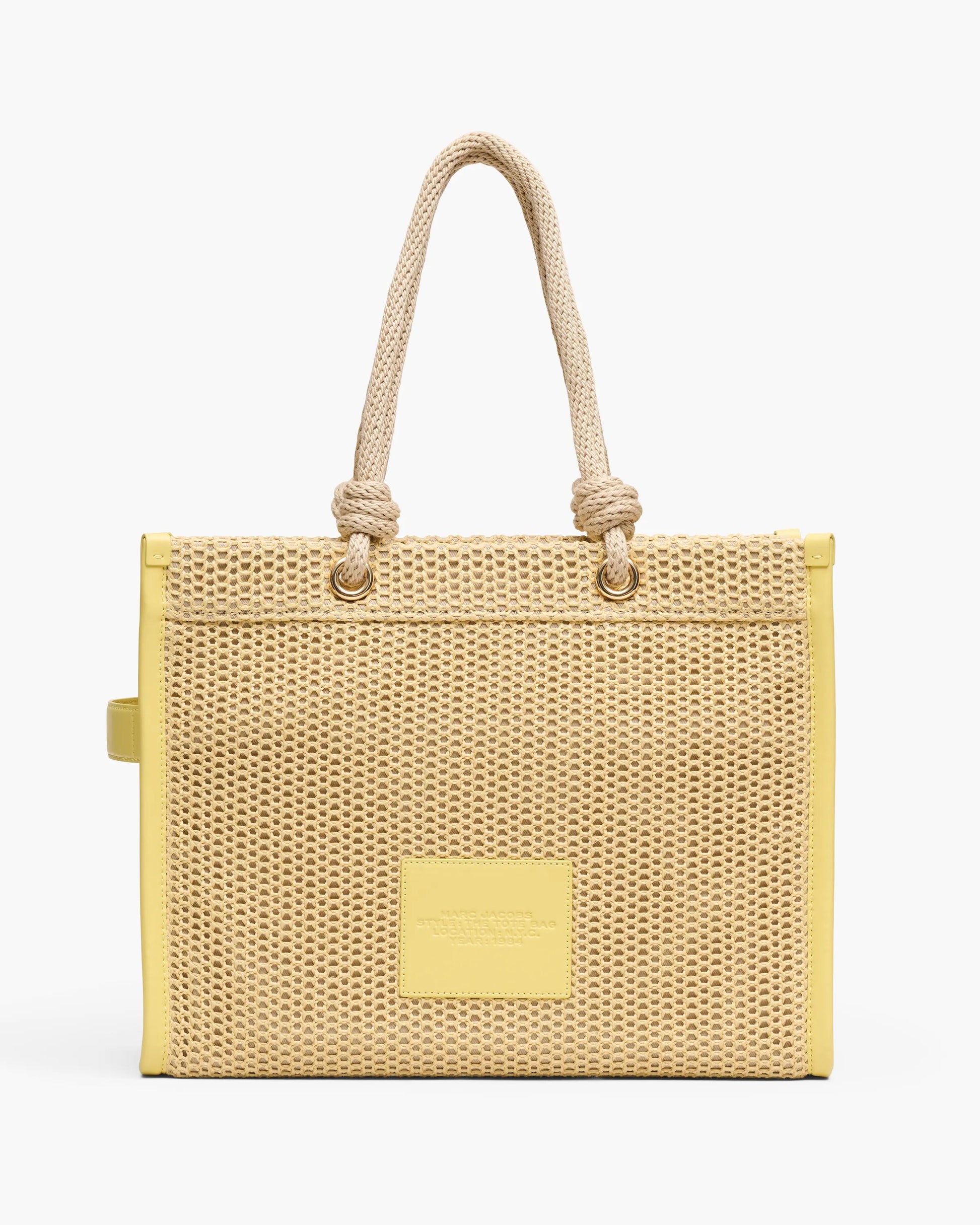 Bolsa Marc Jacobs The Woven Rope Large Tote Bag, Fibra Trançada, cor Natural, detalhe do material | Original Exports
