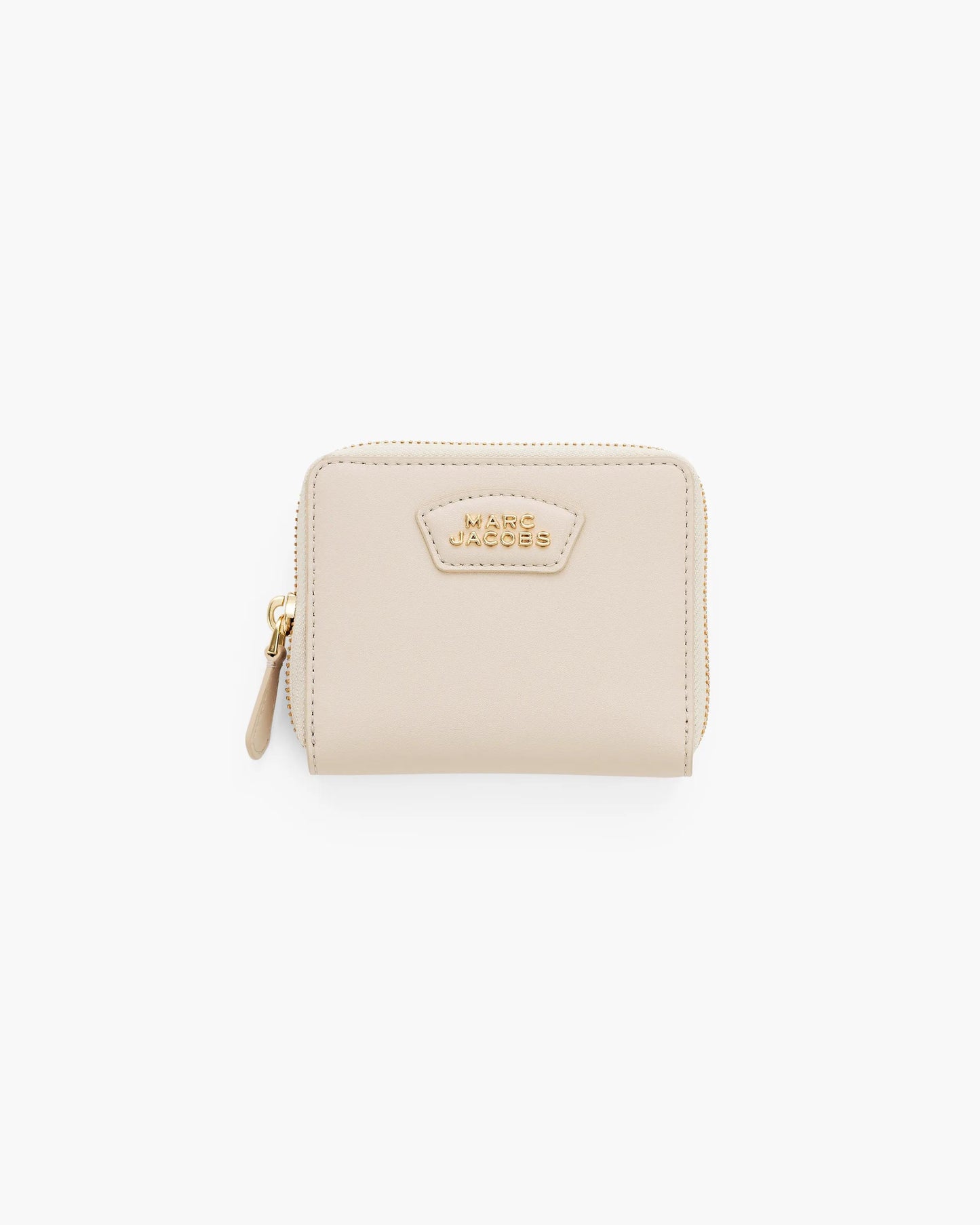 Carteira Marc Jacobs The Everyday Slim Compact Wallet, Couro Legítimo Liso, cor Branco Nuvem, vista frontal | Original Exports