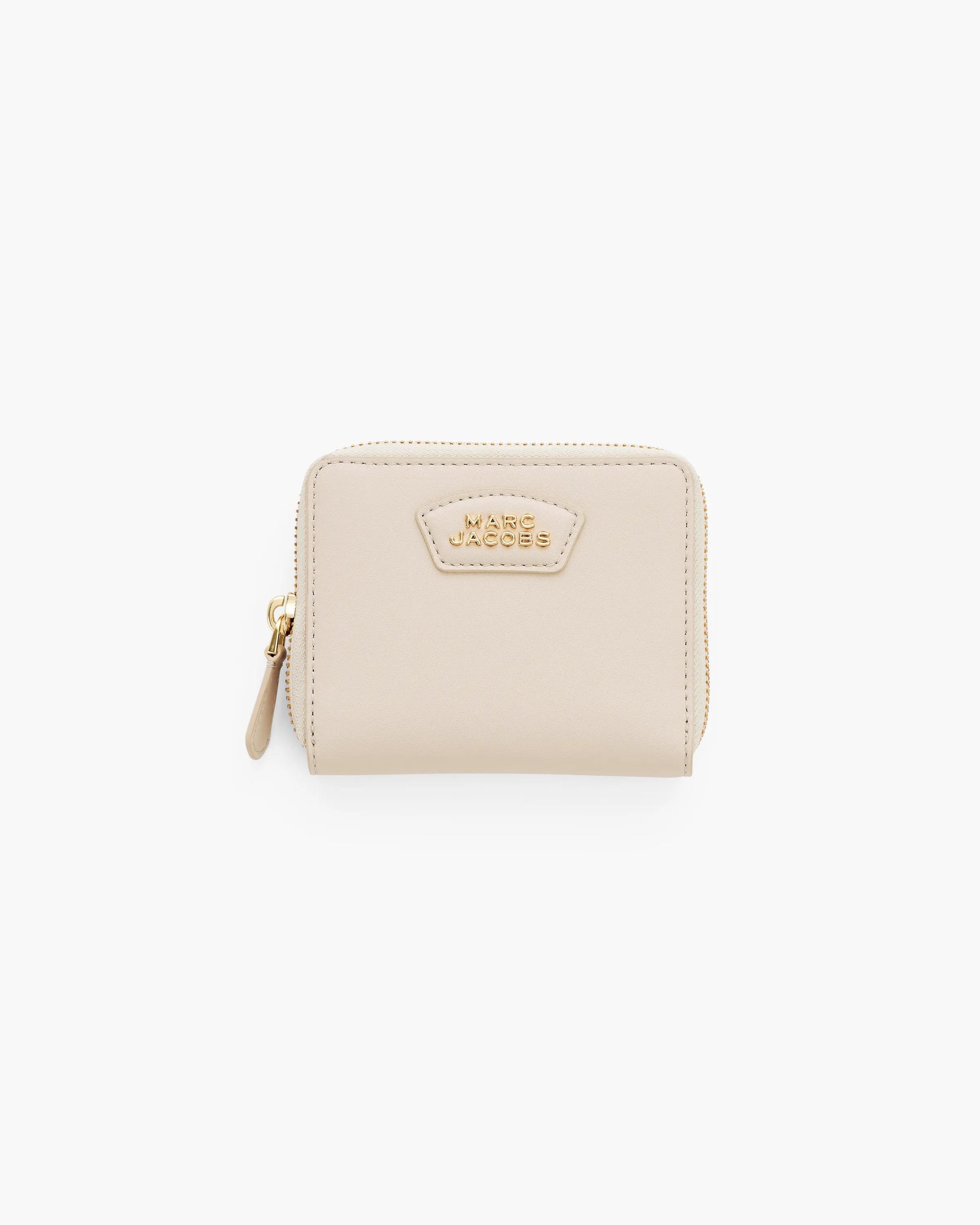 Carteira Marc Jacobs The Everyday Slim Compact Wallet, Couro Legítimo Liso, cor Branco Nuvem, vista frontal | Original Exports