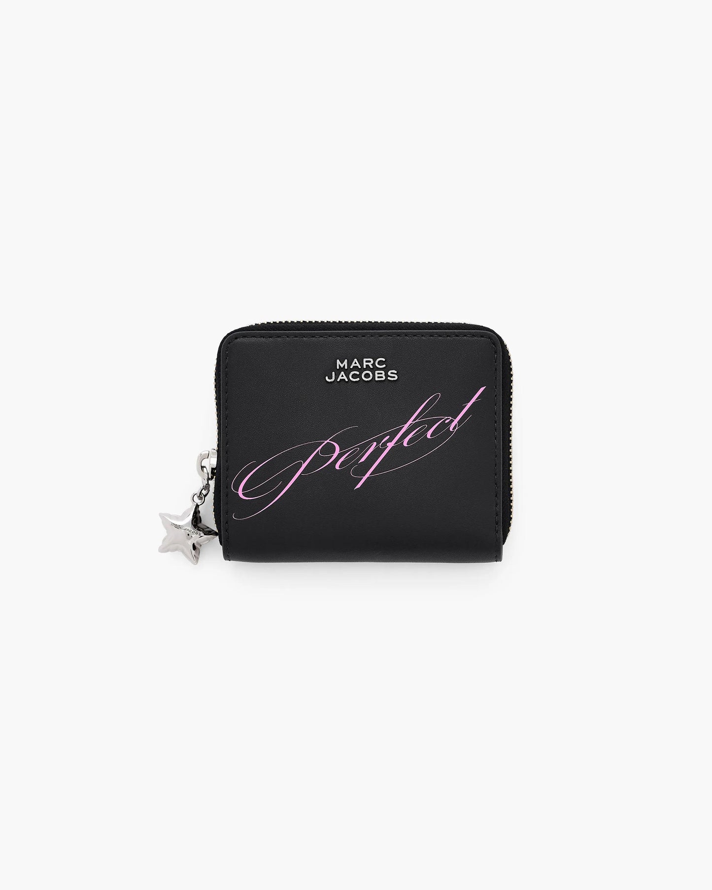 Carteira Marc Jacobs The Perfect Everyday Slim Compact Wallet, Couro Legítimo Liso, cor Preto, vista frontal | Original Exports