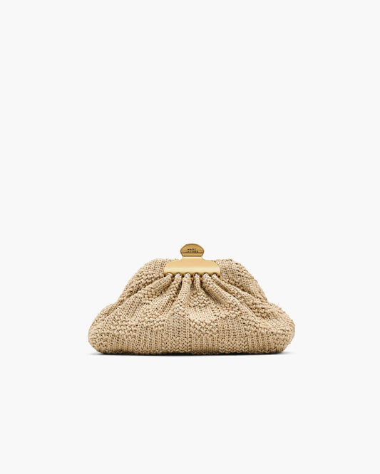 Bolsa Marc Jacobs The Summer Woven Glam Small Clutch, Fibra Trançada, cor Natural, vista frontal | Original Exports