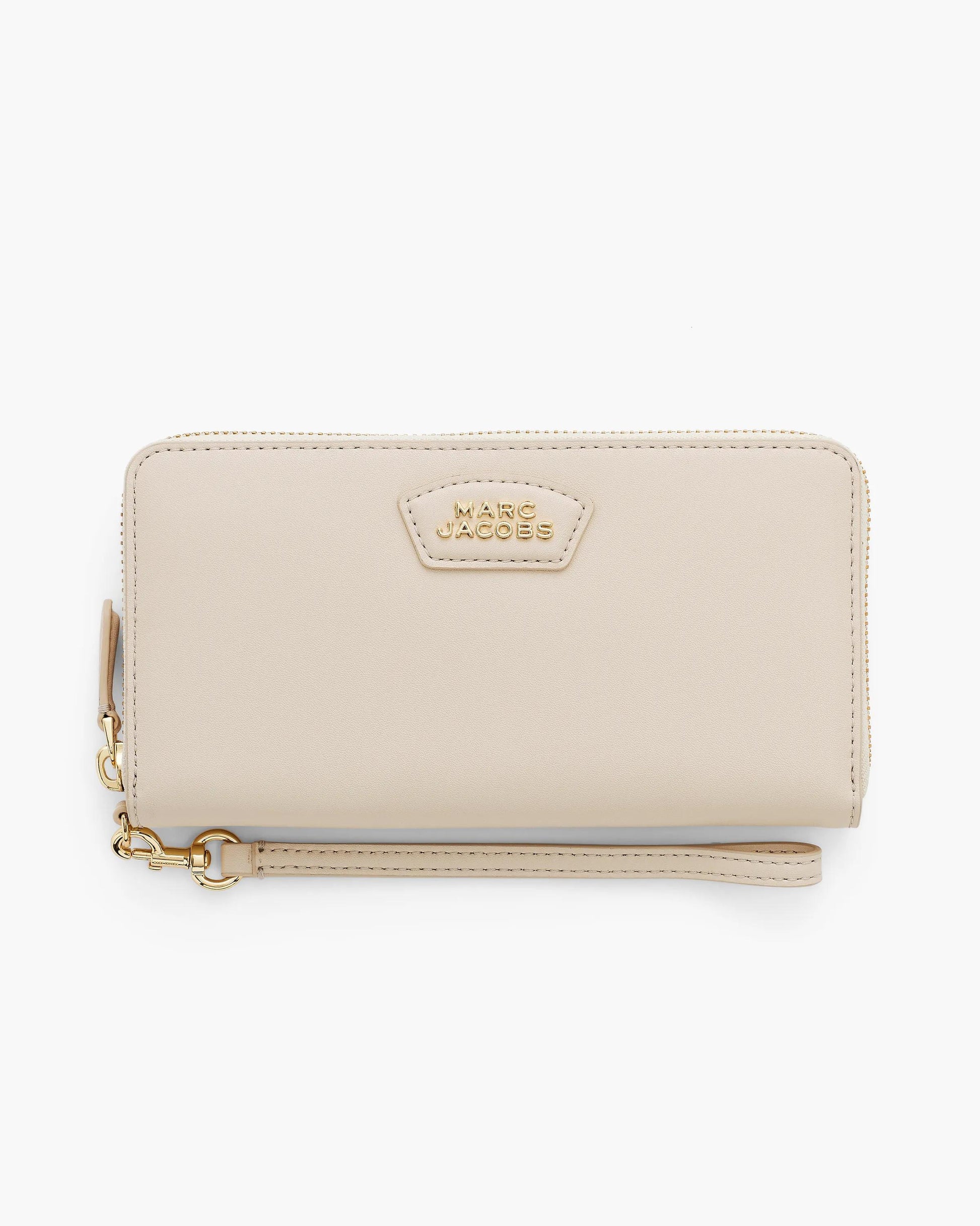 Carteira Marc Jacobs The Everyday Continental Wallet, Couro Legítimo Liso, cor Branco Nuvem, vista frontal | Original Exports