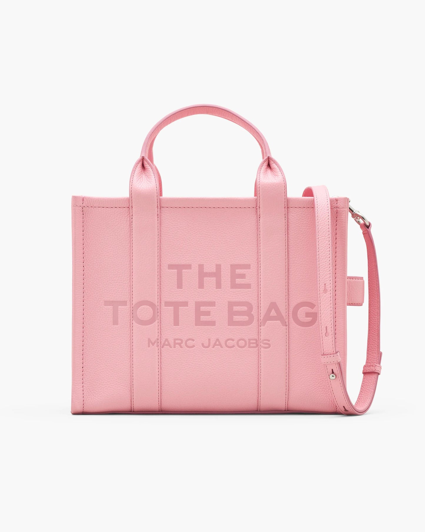 Bolsa Marc Jacobs The Leather Medium Tote Bag, Couro Legítimo, cor Rosa Fita, vista frontal | Original Exports