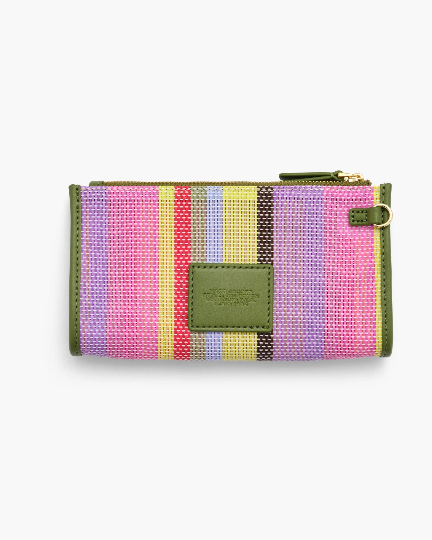 Pochete Marc Jacobs The Stripe Mesh Pouch, Mesh Listrado, cor Roxo Multicolor, vista lateral | Original Exports