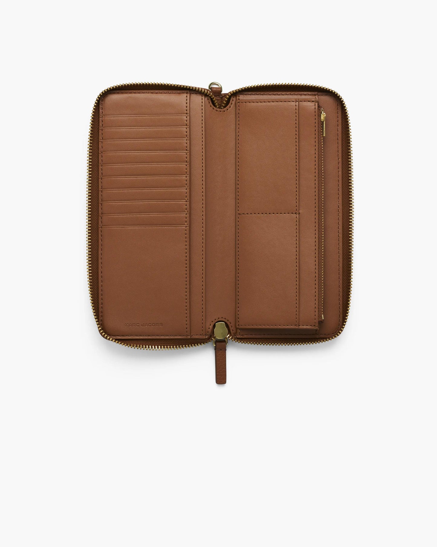 Carteira Marc Jacobs The Leather Continental Wallet, Couro Legítimo Full-Grain, cor Óleo de Argan, vista lateral | Original Exports