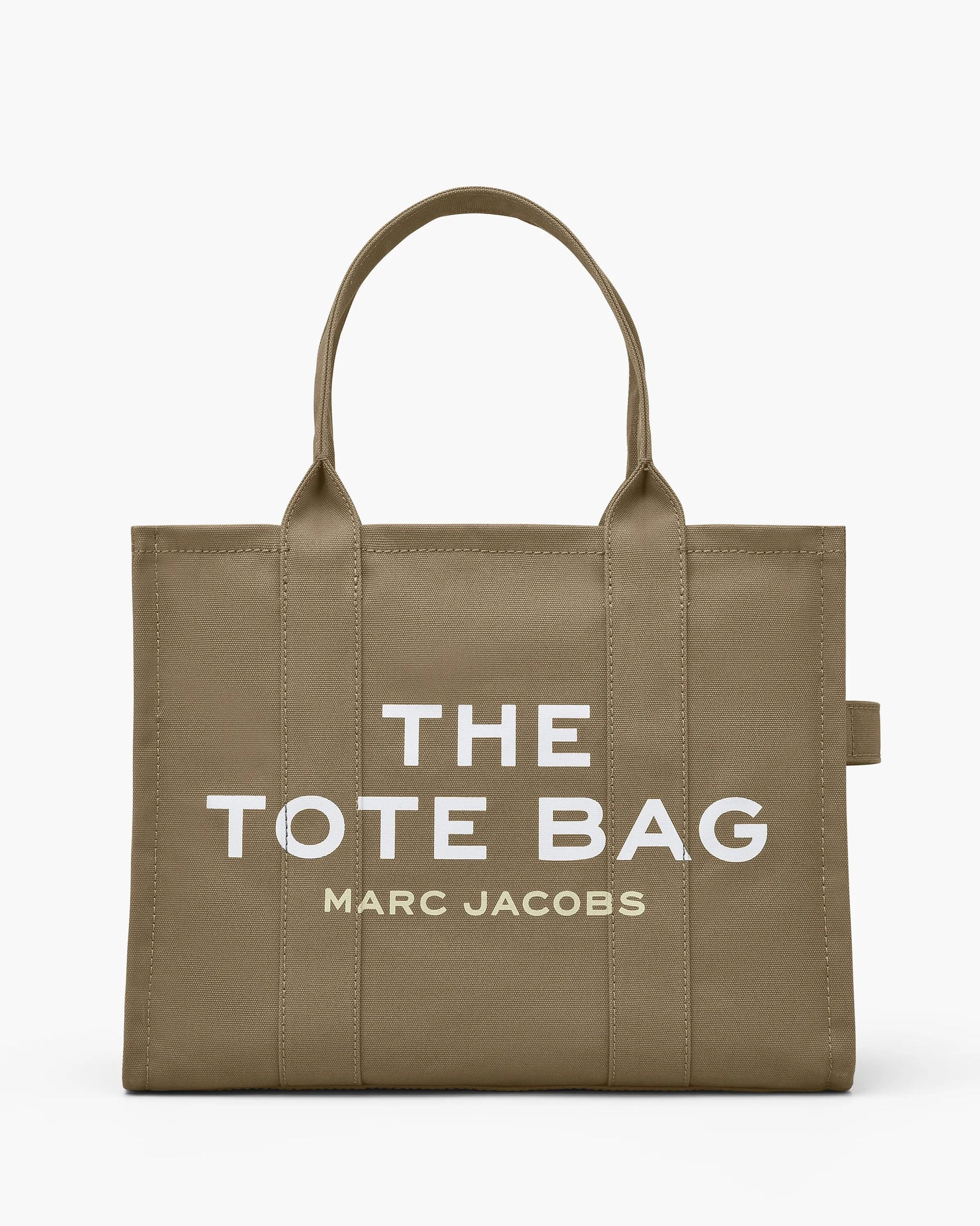 Bolsa Marc Jacobs The Canvas Large Tote Bag, Lona de Algodão, cor Verde Ardósia, vista frontal | Original Exports
