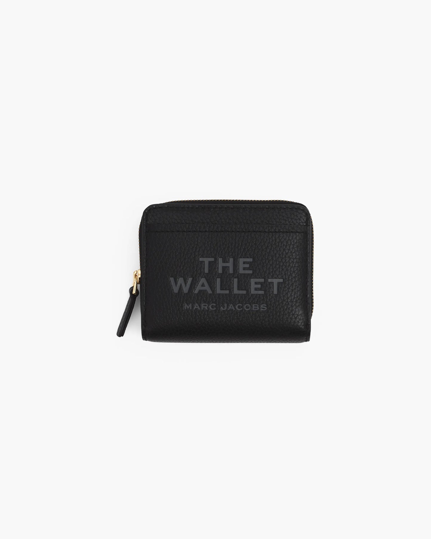 Carteira Marc Jacobs The Leather Mini Compact Wallet, Couro Legítimo, cor Preto, vista frontal | Original Exports