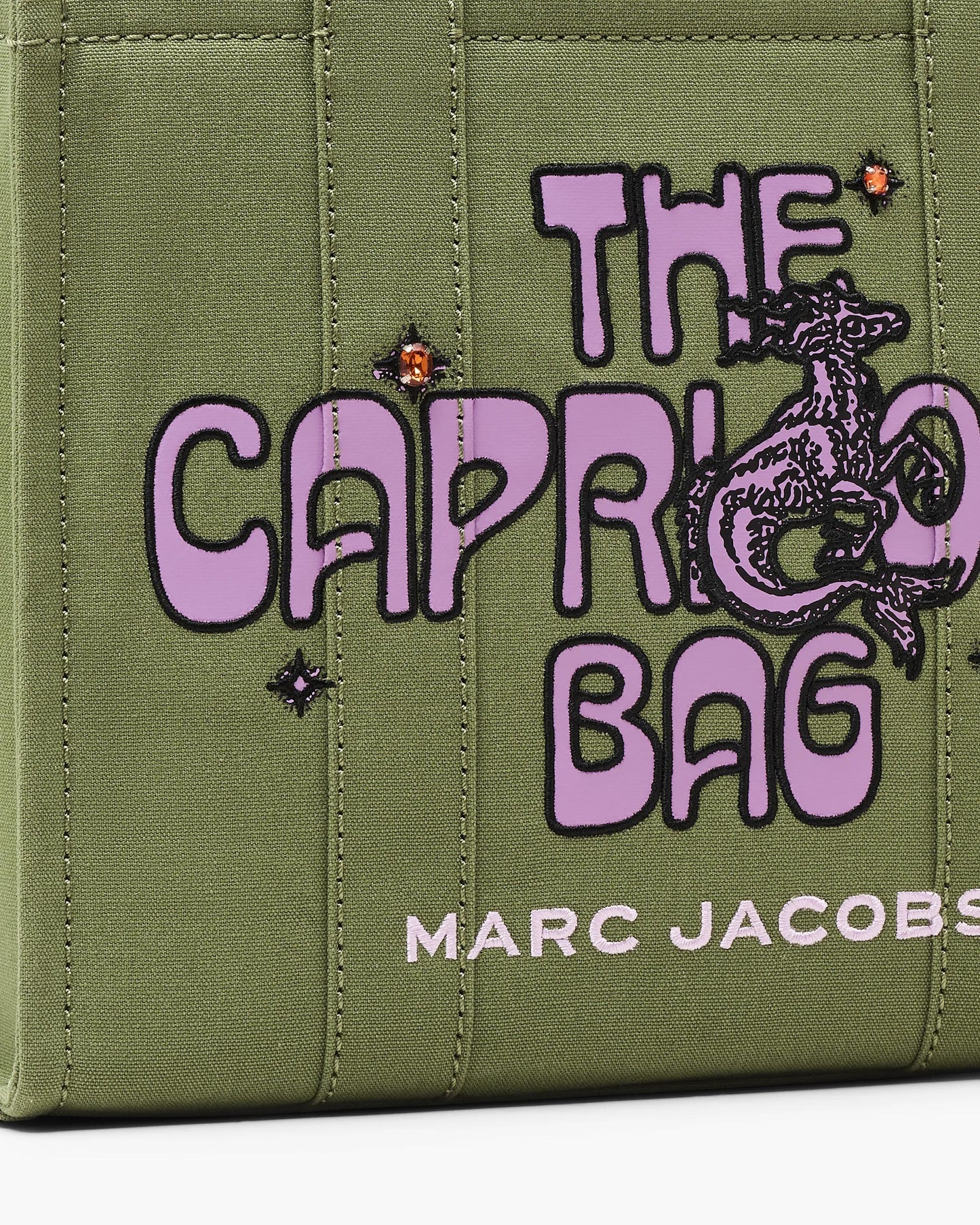 Bolsa Marc Jacobs The Zodiac Tote Bag, Lona de Algodão, cor Capricórnio, vista interna | Original Exports