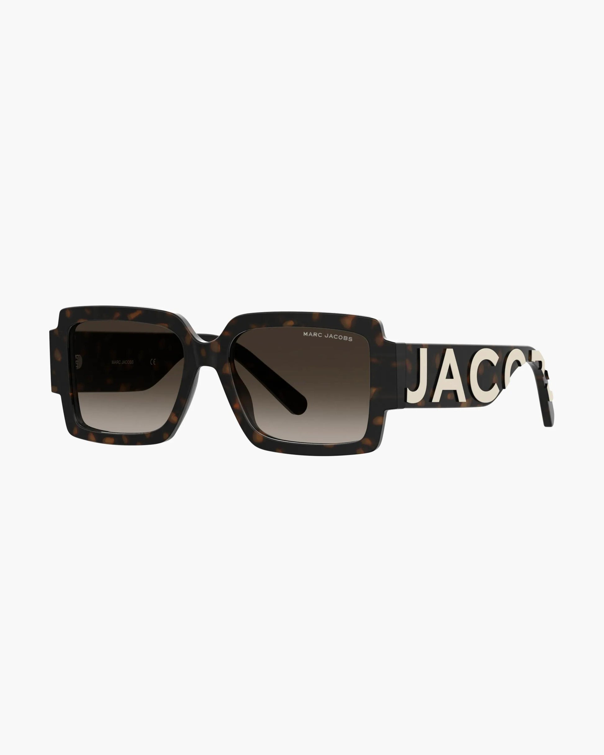 Óculos de Sol Marc Jacobs The Bold Logo Square Sunglasses, Acetato, cor Havana, vista frontal | Original Exports