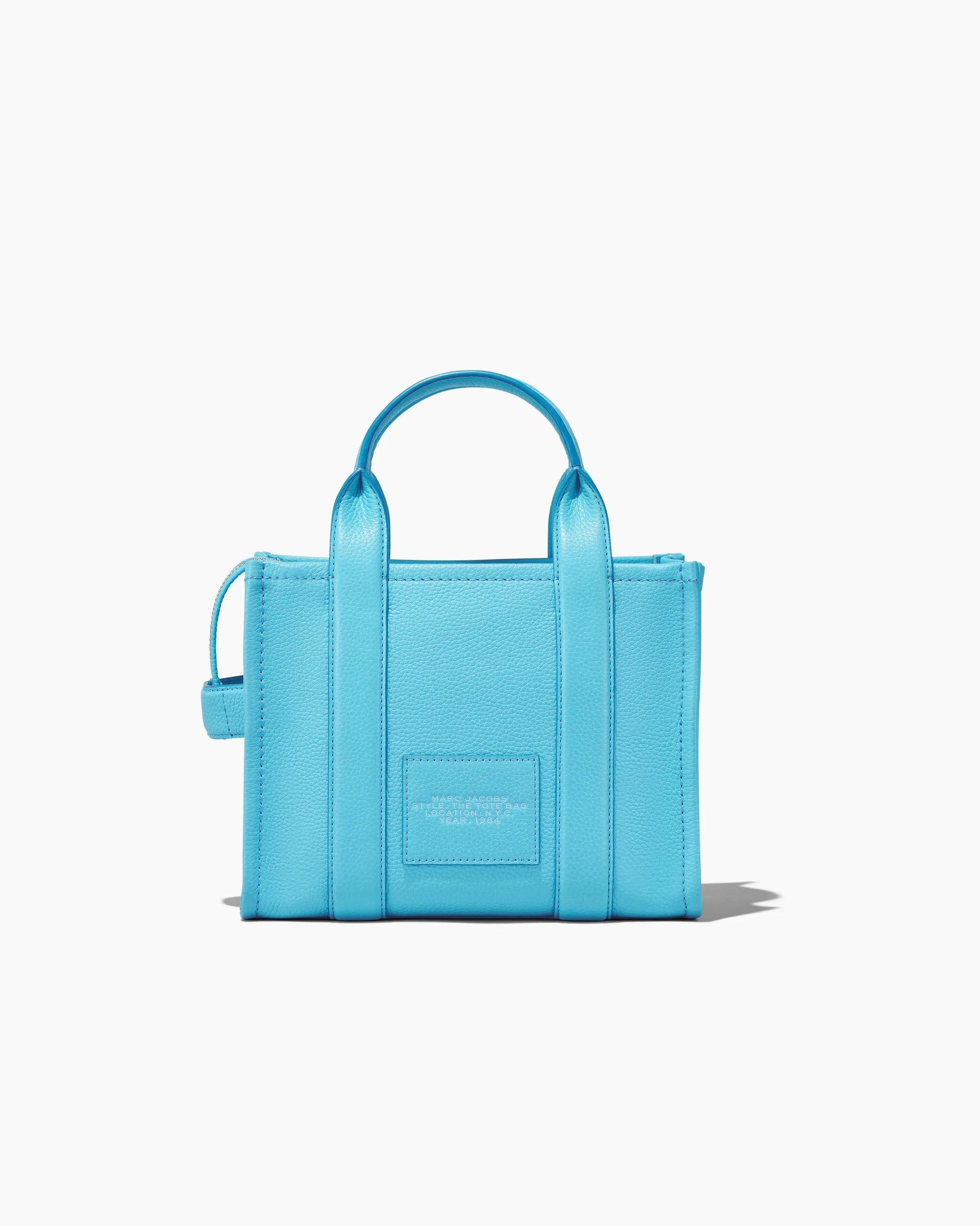 Bolsa Marc Jacobs The Leather Small Tote Bag, Couro Legítimo, cor Azul Piscina, vista interna | Original Exports
