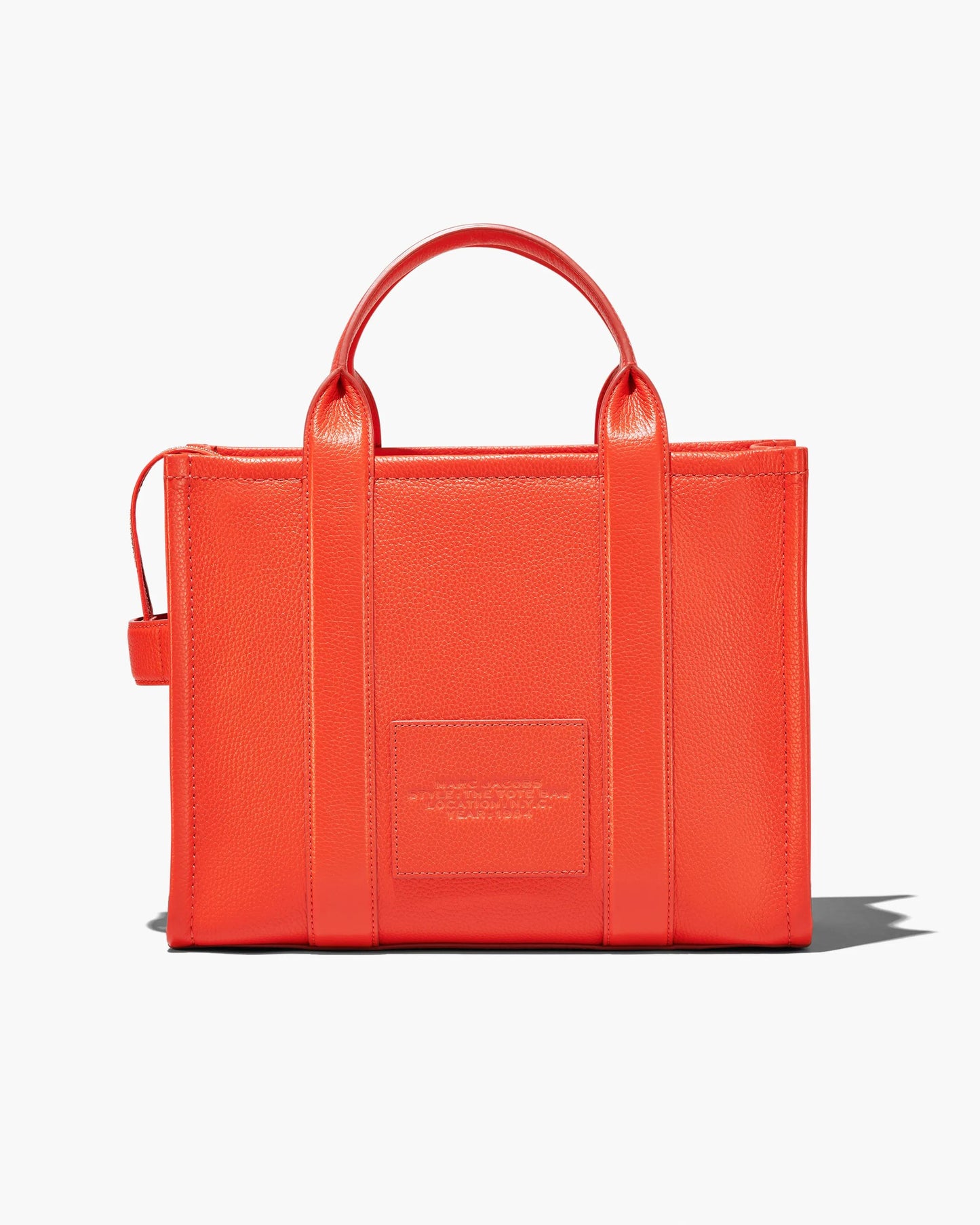 Bolsa Marc Jacobs The Leather Medium Tote Bag, Couro Legítimo, cor Laranja Elétrico, vista interna | Original Exports