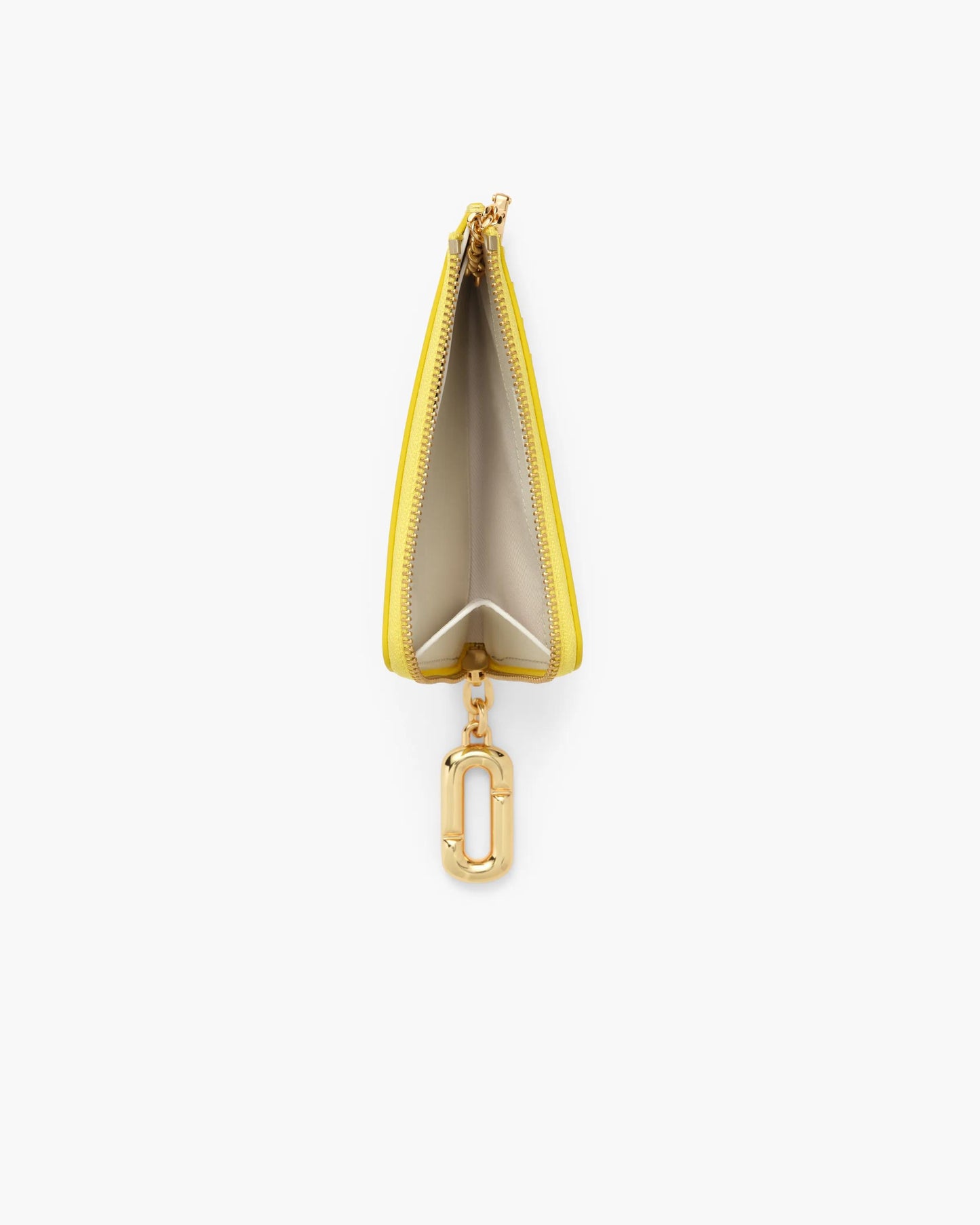 Carteira Marc Jacobs Scene Top Zip Multi Wallet, Couro Legítimo Liso, cor Amarelo Cítrico, vista lateral | Original Exports