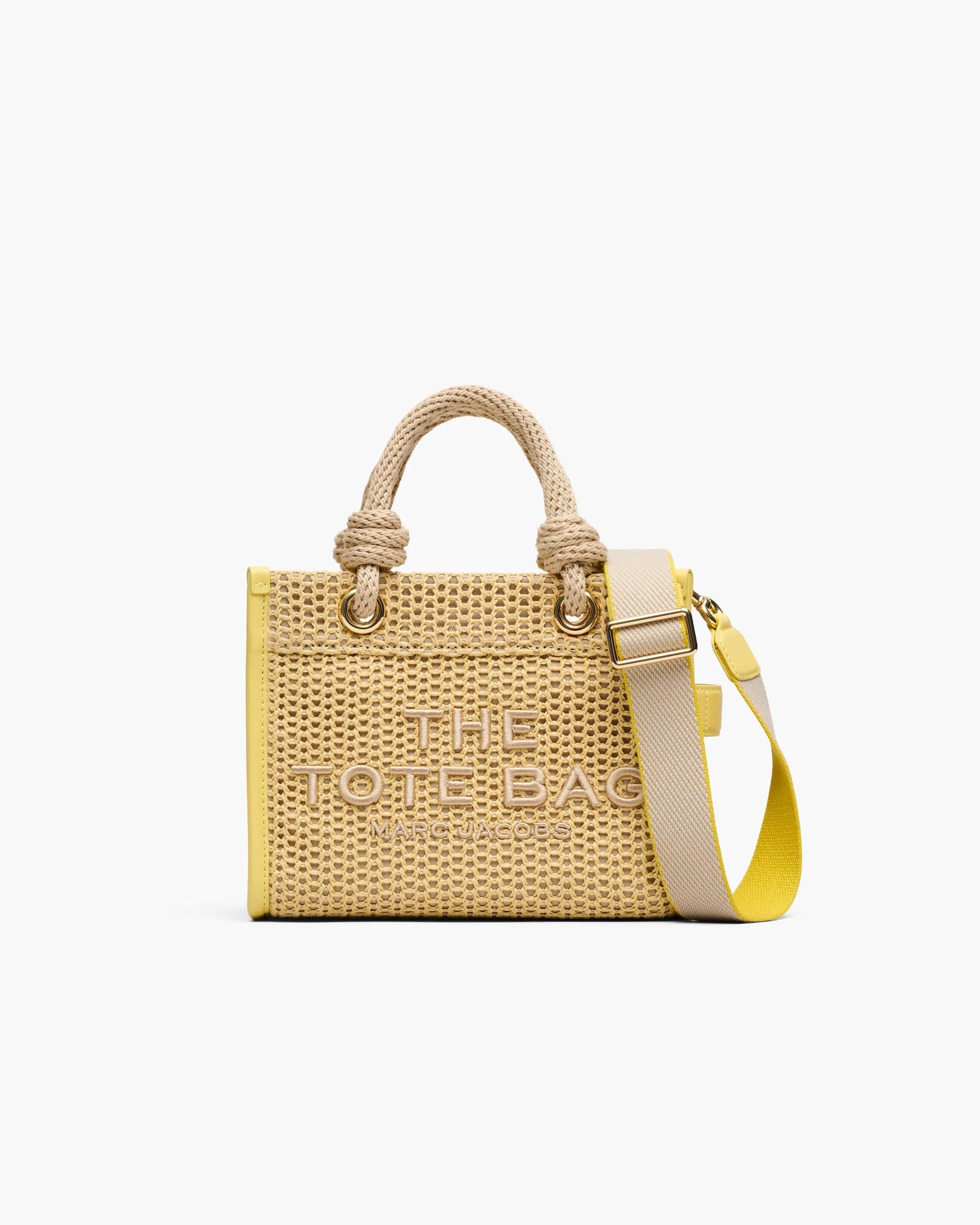 Bolsa Marc Jacobs The Woven Rope Small Tote Bag, Fibra Trançada, cor Natural, vista frontal | Original Exports