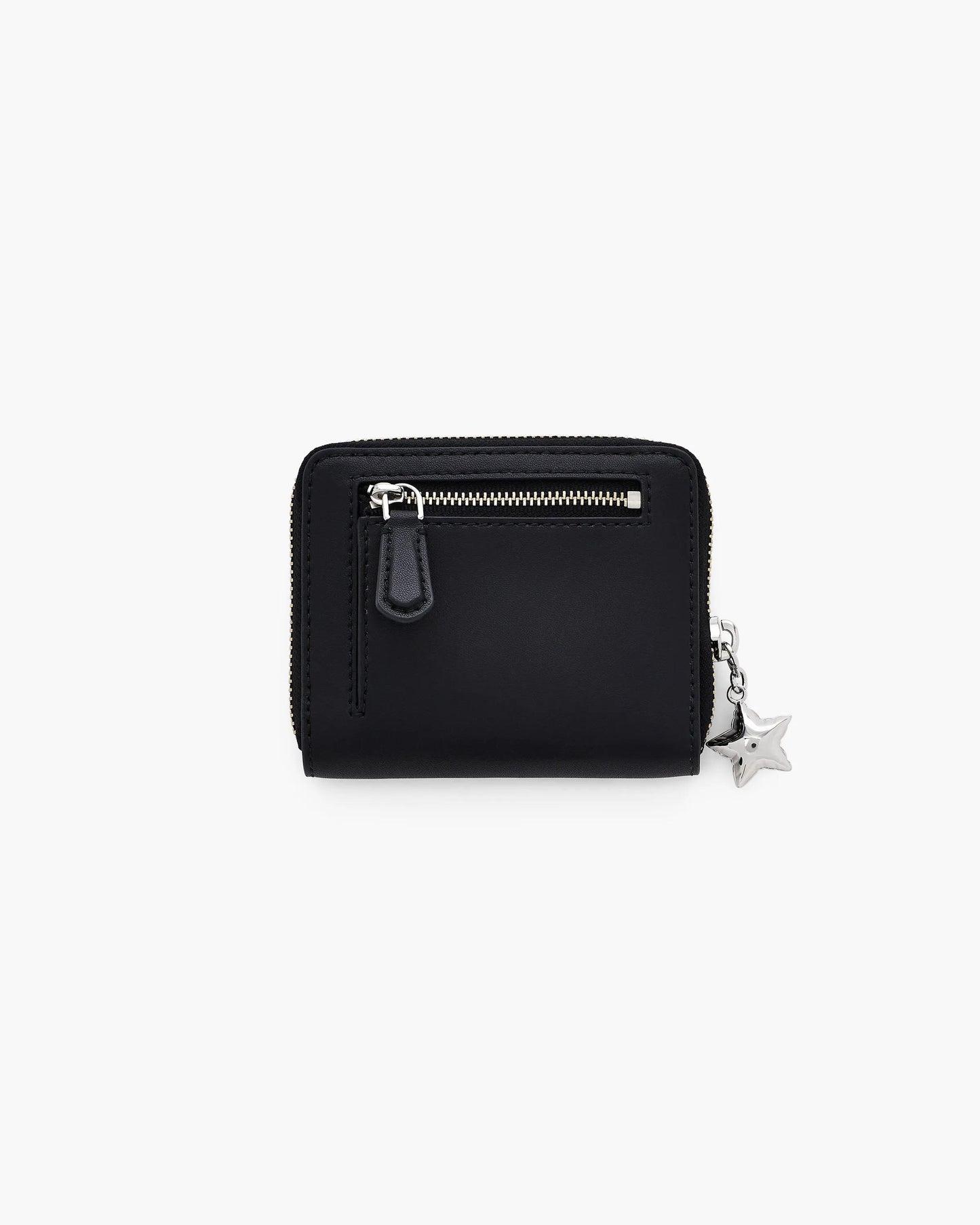 Carteira Marc Jacobs The Perfect Everyday Slim Compact Wallet, Couro Legítimo Liso, cor Preto, detalhe do material | Original Exports