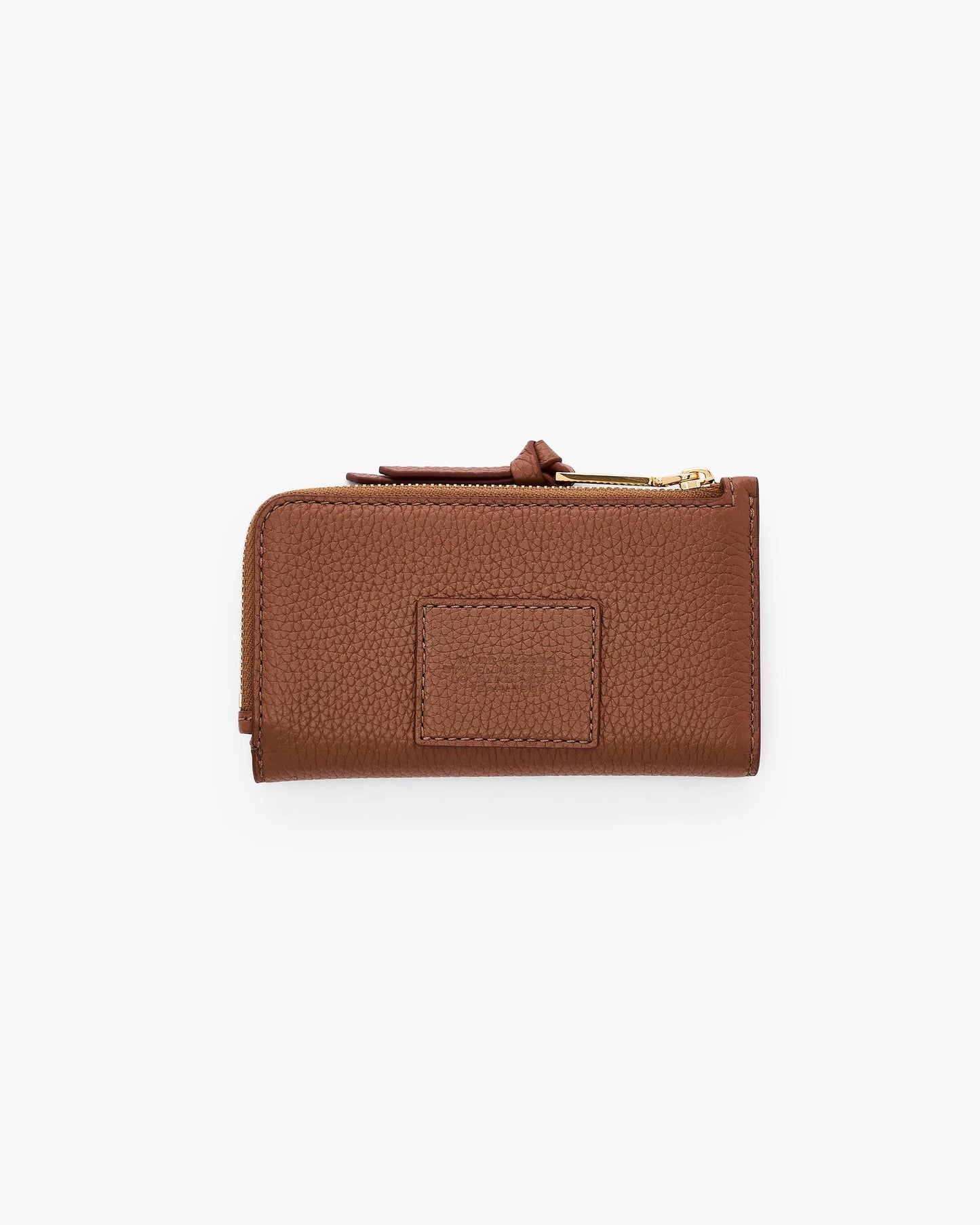 Carteira Marc Jacobs The Leather Slim Wallet, Couro Legítimo, cor Óleo de Argan, detalhe do material | Original Exports
