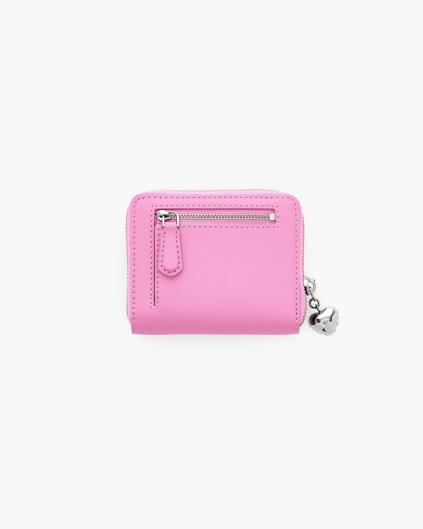 Carteira Marc Jacobs The Perfect Everyday Slim Compact Wallet, Couro Legítimo Liso, cor Rosa Prisma, detalhe do material | Original Exports