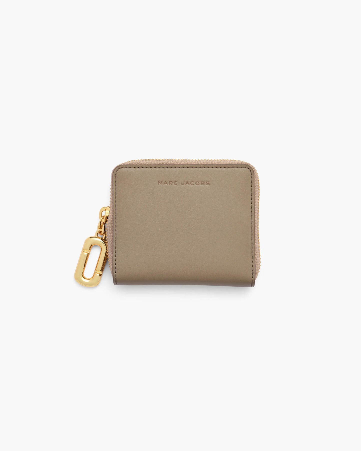 Carteira Marc Jacobs Scene Slim Compact Wallet, Couro Legítimo Liso, cor Ardósia Claro, vista frontal | Original Exports