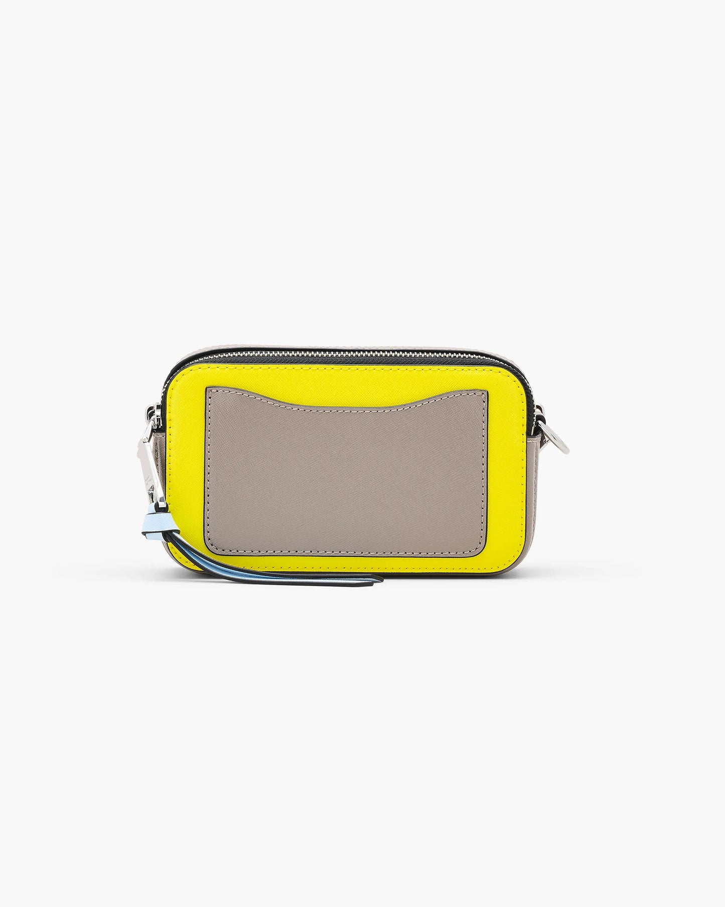 Bolsa Marc Jacobs The Snapshot Jacquard, Tecido Jacquard Estampado, cor Amarelo Margarida, detalhe do material | Original Exports