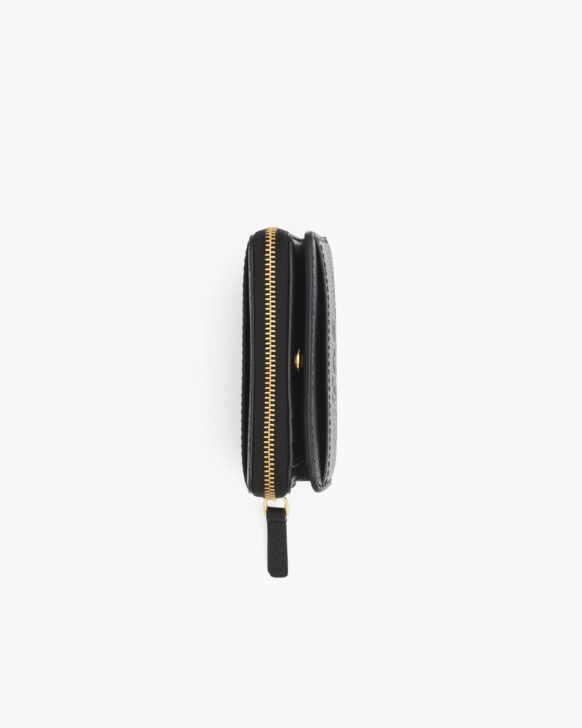 Carteira Marc Jacobs The Leather Mini Compact Wallet, Couro Legítimo, cor Preto, vista interna | Original Exports