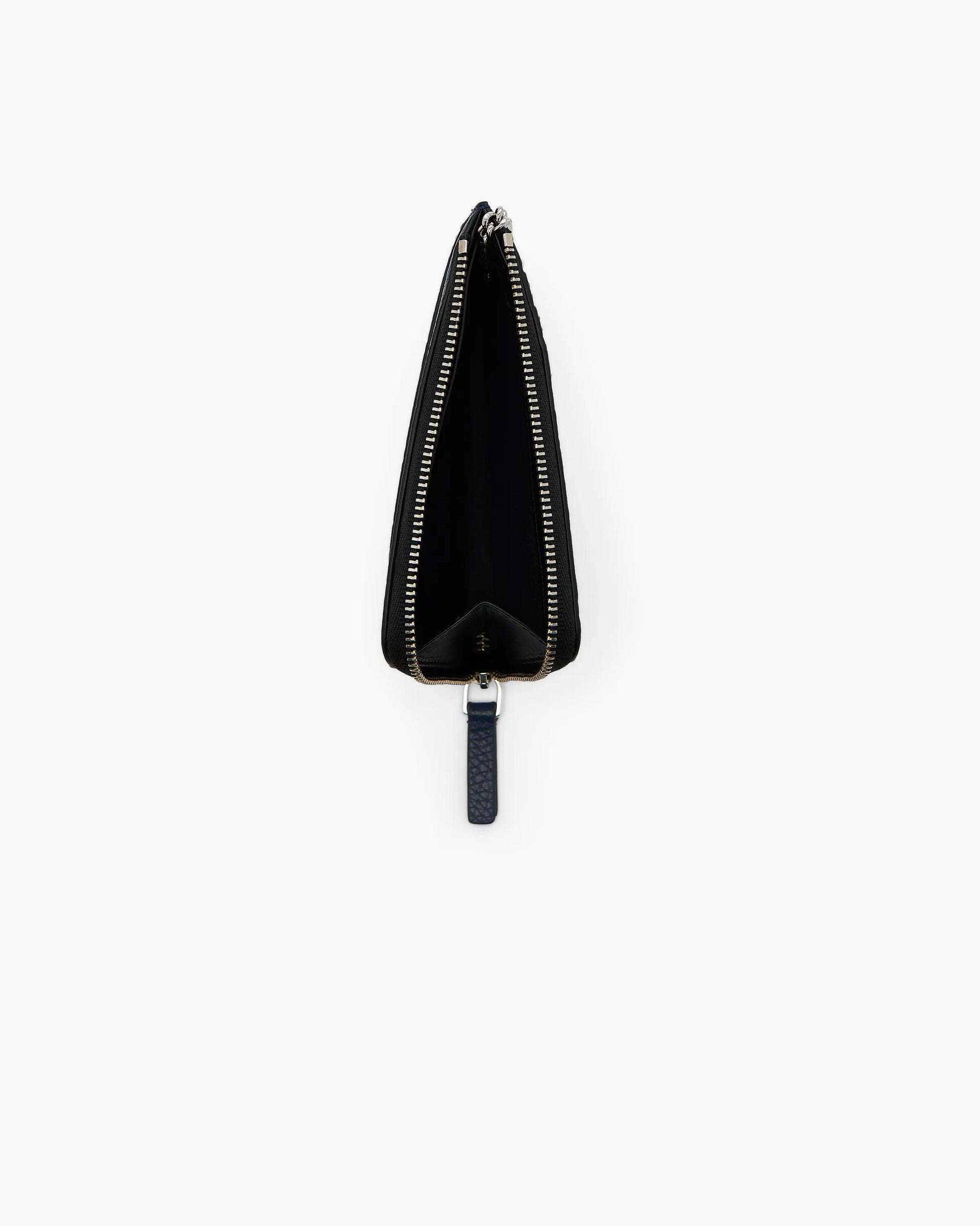 Carteira Marc Jacobs The Leather Top Zip Multi Wallet, Couro Legítimo, cor Azul Mar, vista lateral | Original Exports