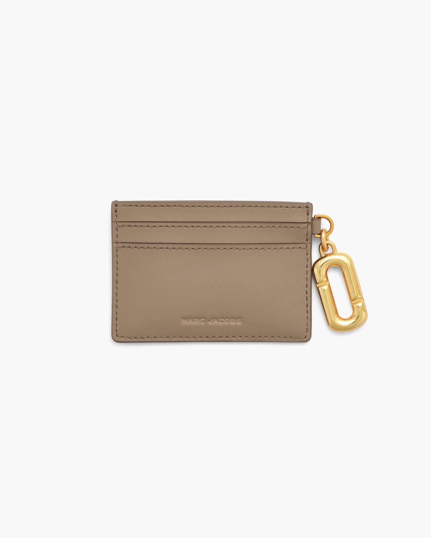 Carteira Marc Jacobs Scene Card Case, Couro Legítimo Liso, cor Ardósia Claro, detalhe do material | Original Exports